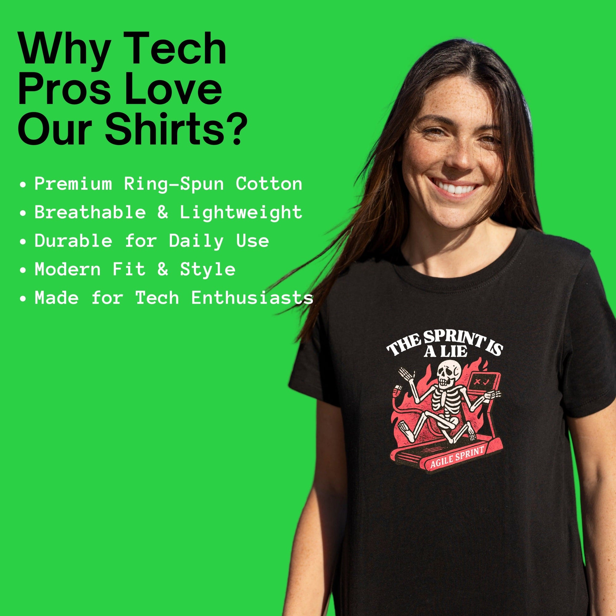 the sprint is a lie skeleton shirt