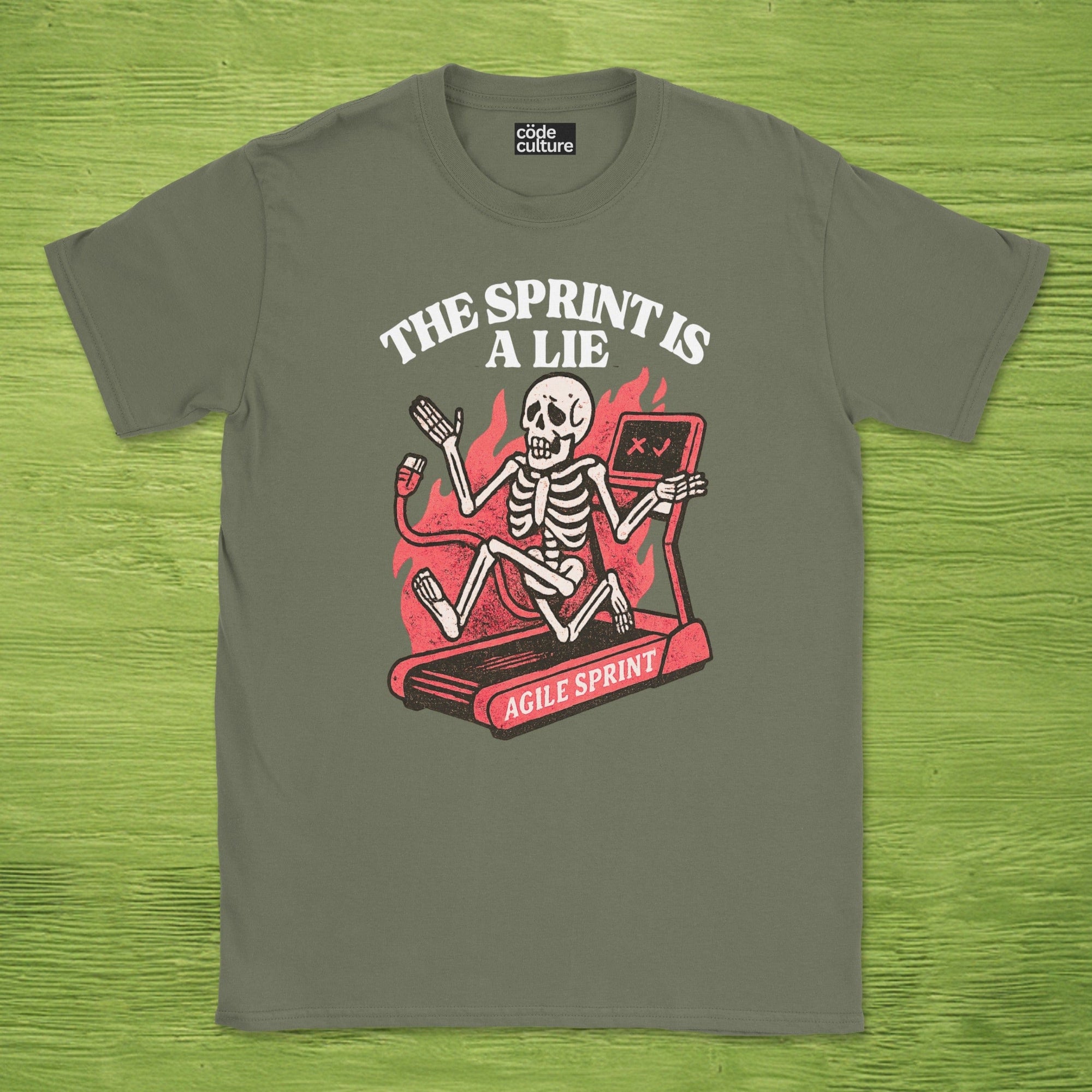 the sprint is a lie skeleton shirt