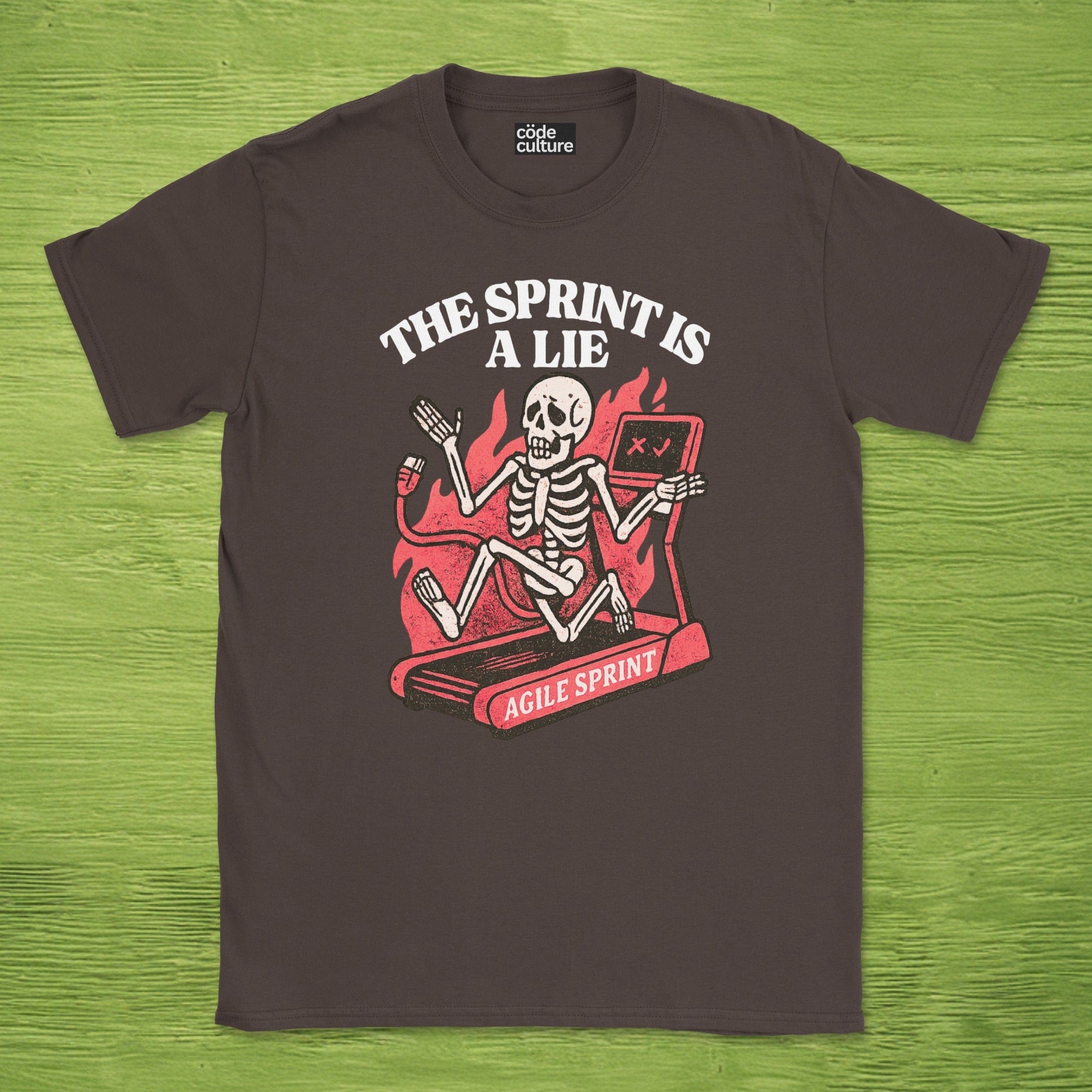 the sprint is a lie skeleton shirt