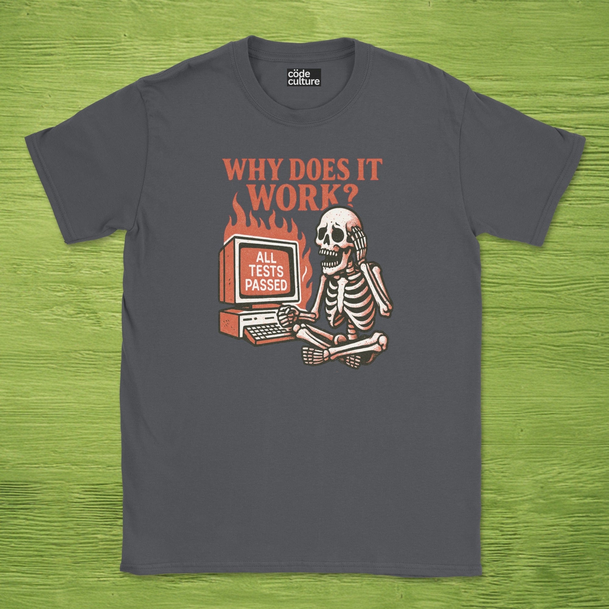 why does it work? all tests passed skeleton shirt