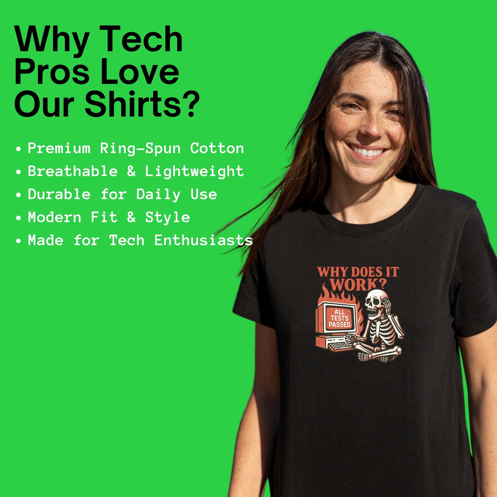 why does it work? all tests passed skeleton shirt