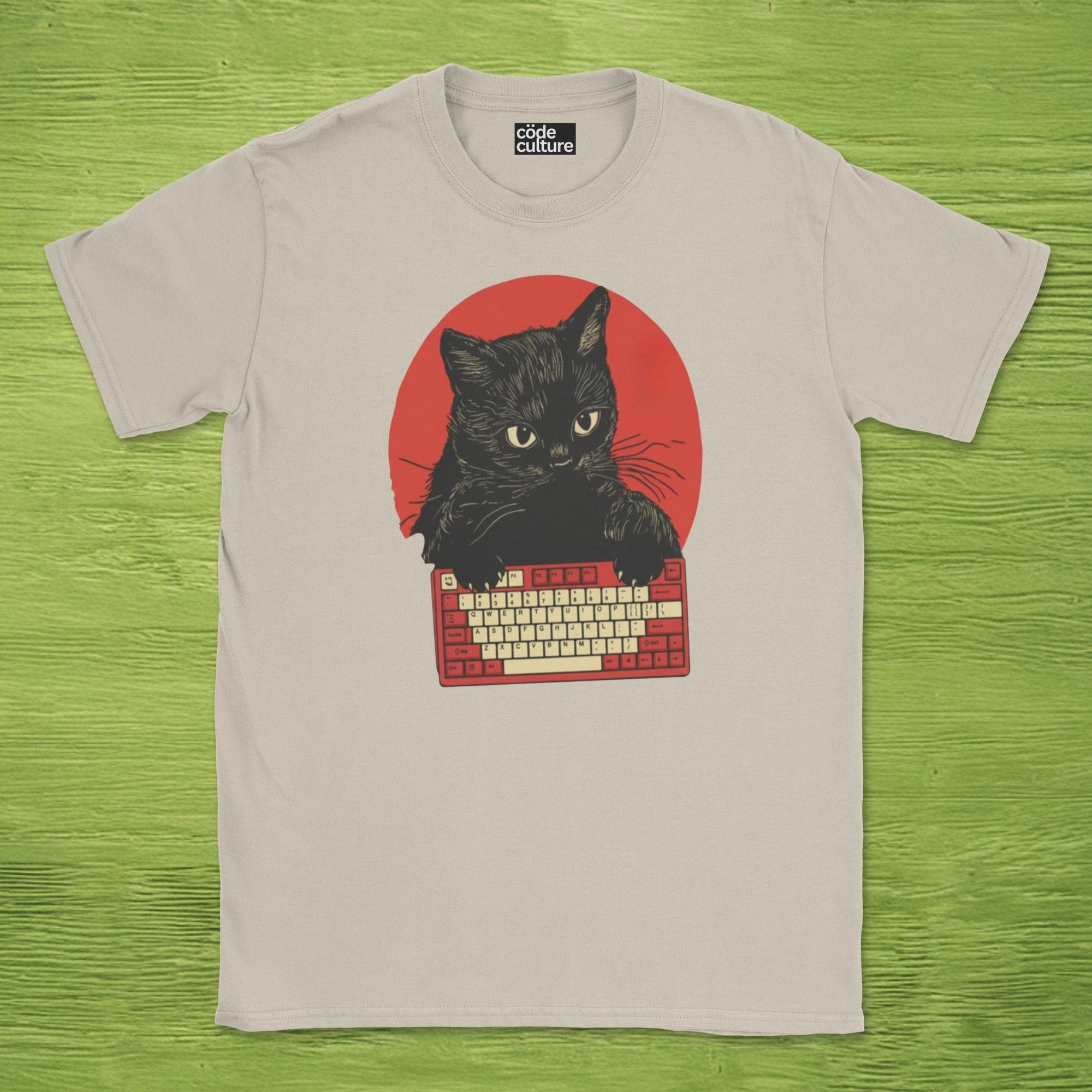 cat typing developer shirt