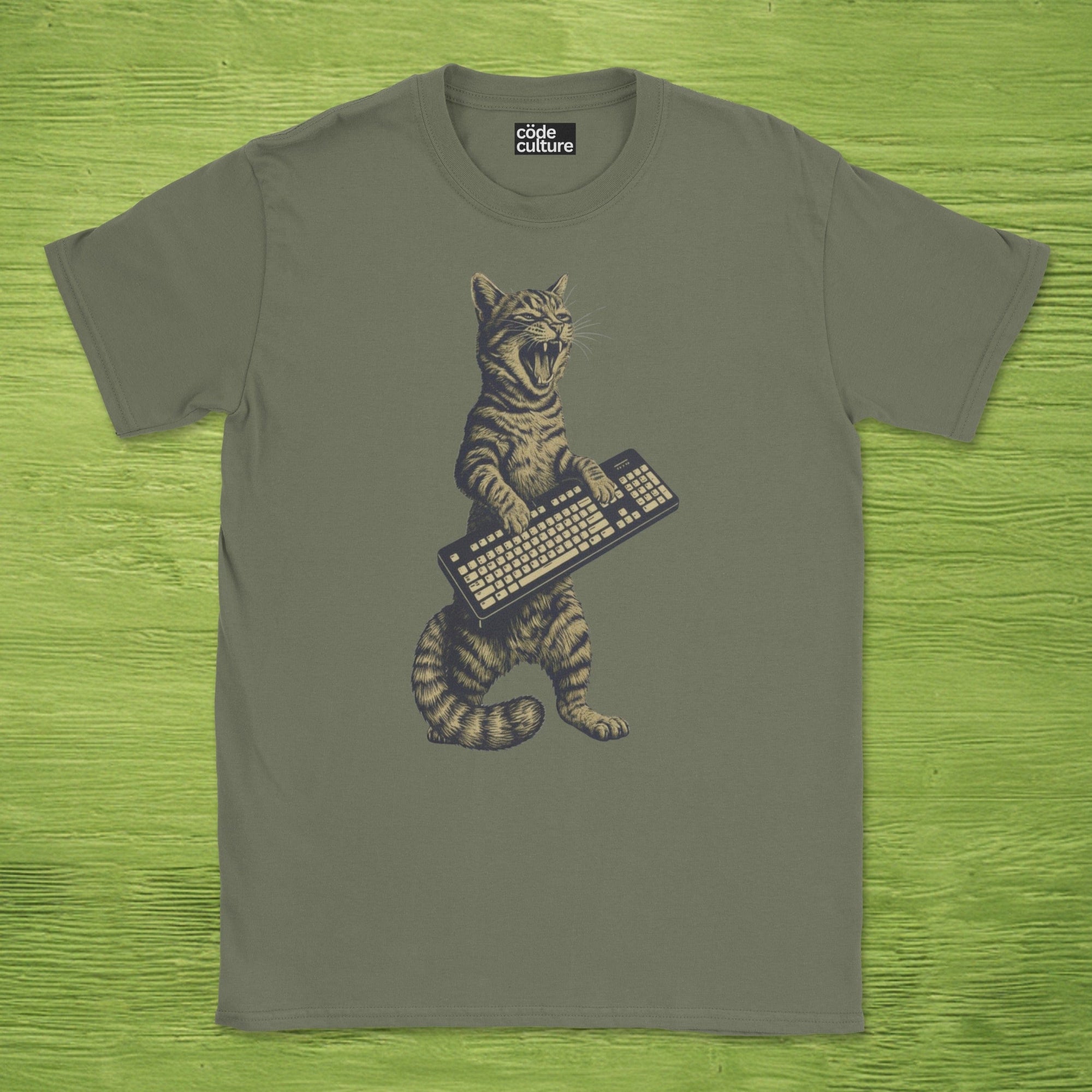 cat keyboard rockstar shirt
