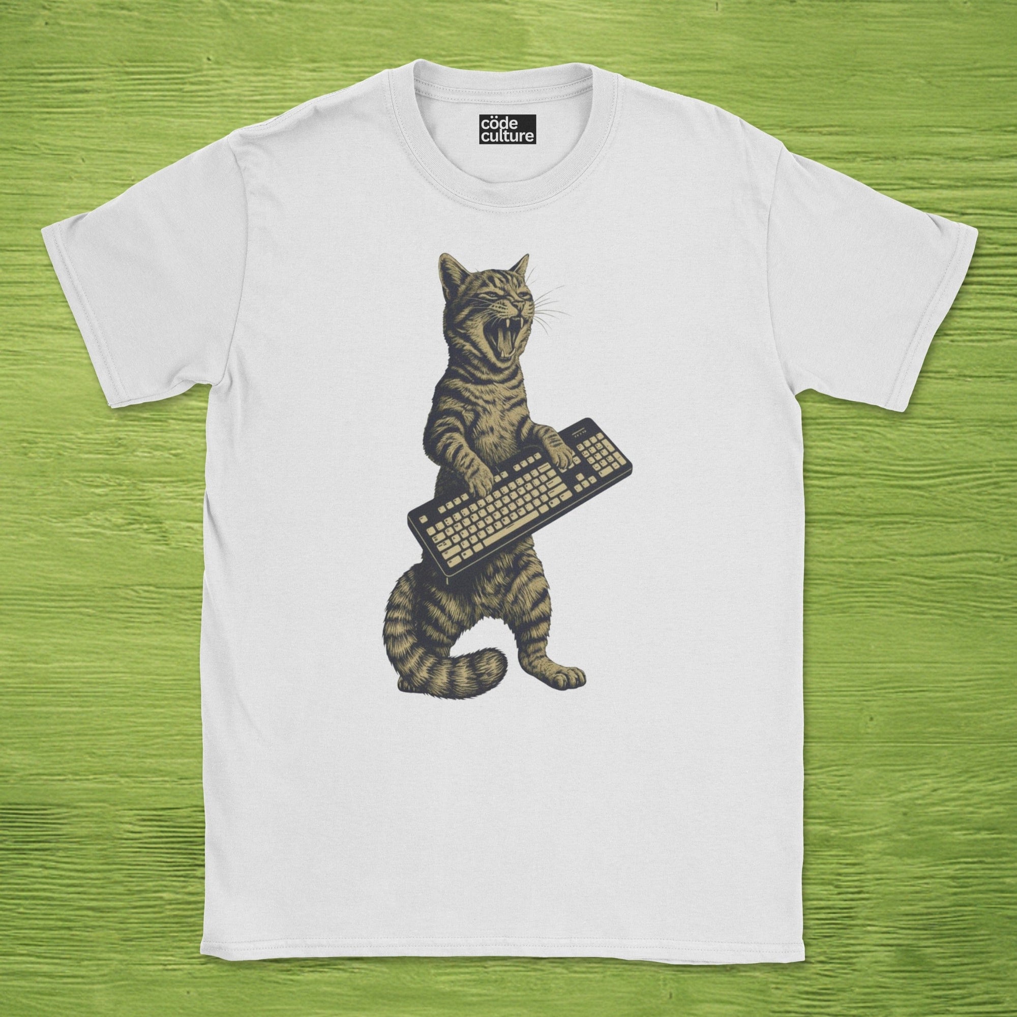 cat keyboard rockstar shirt