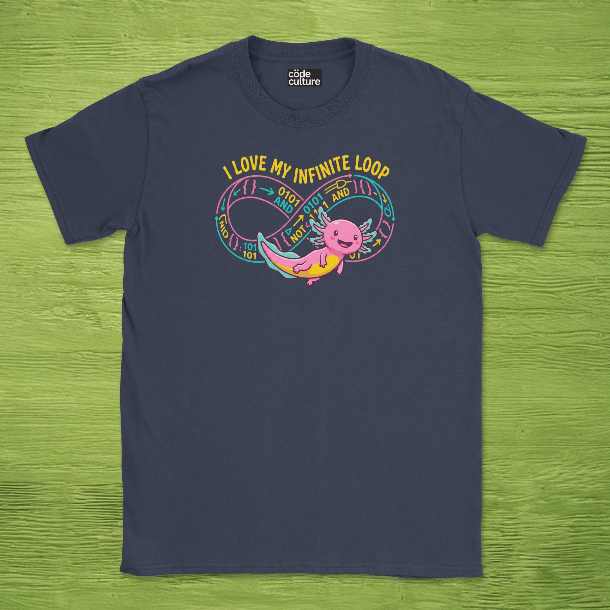 nerdy coder axolotl shirt