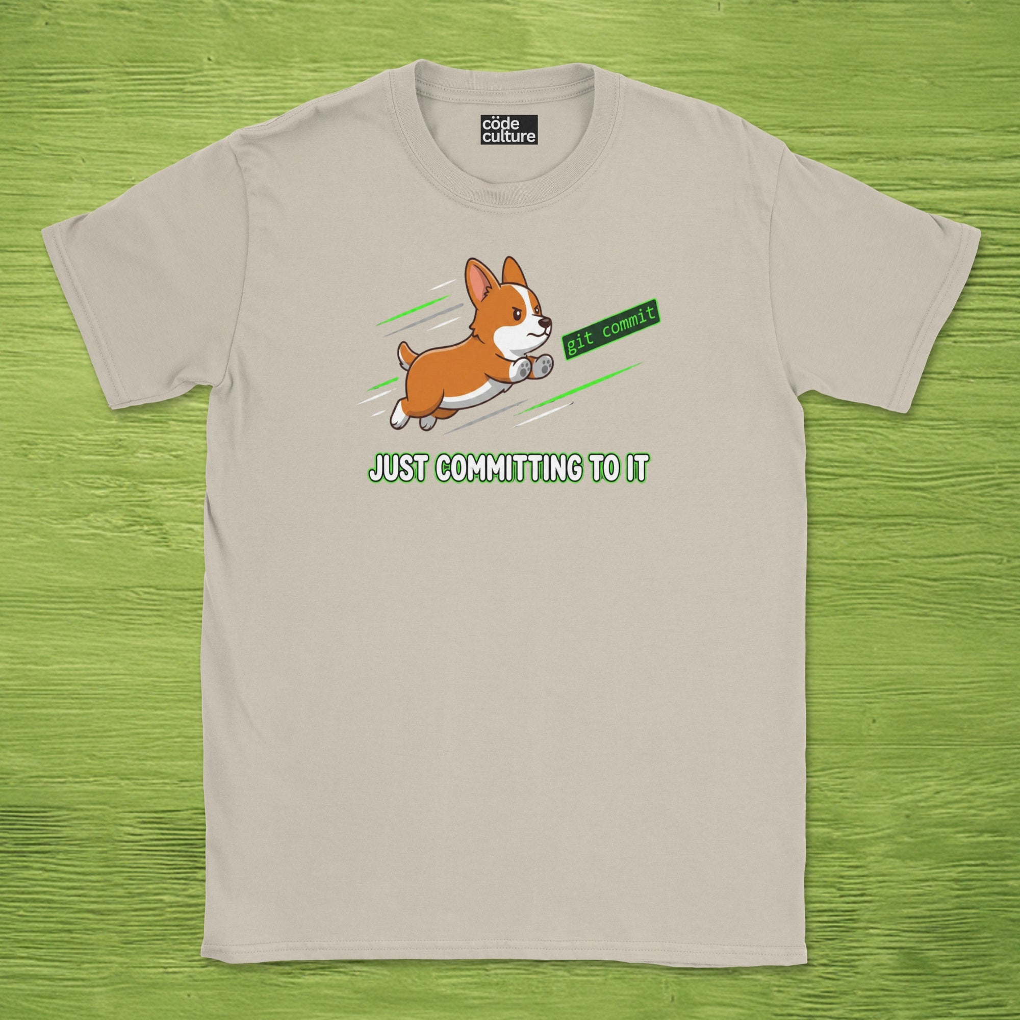 just committing to it corgi shirt