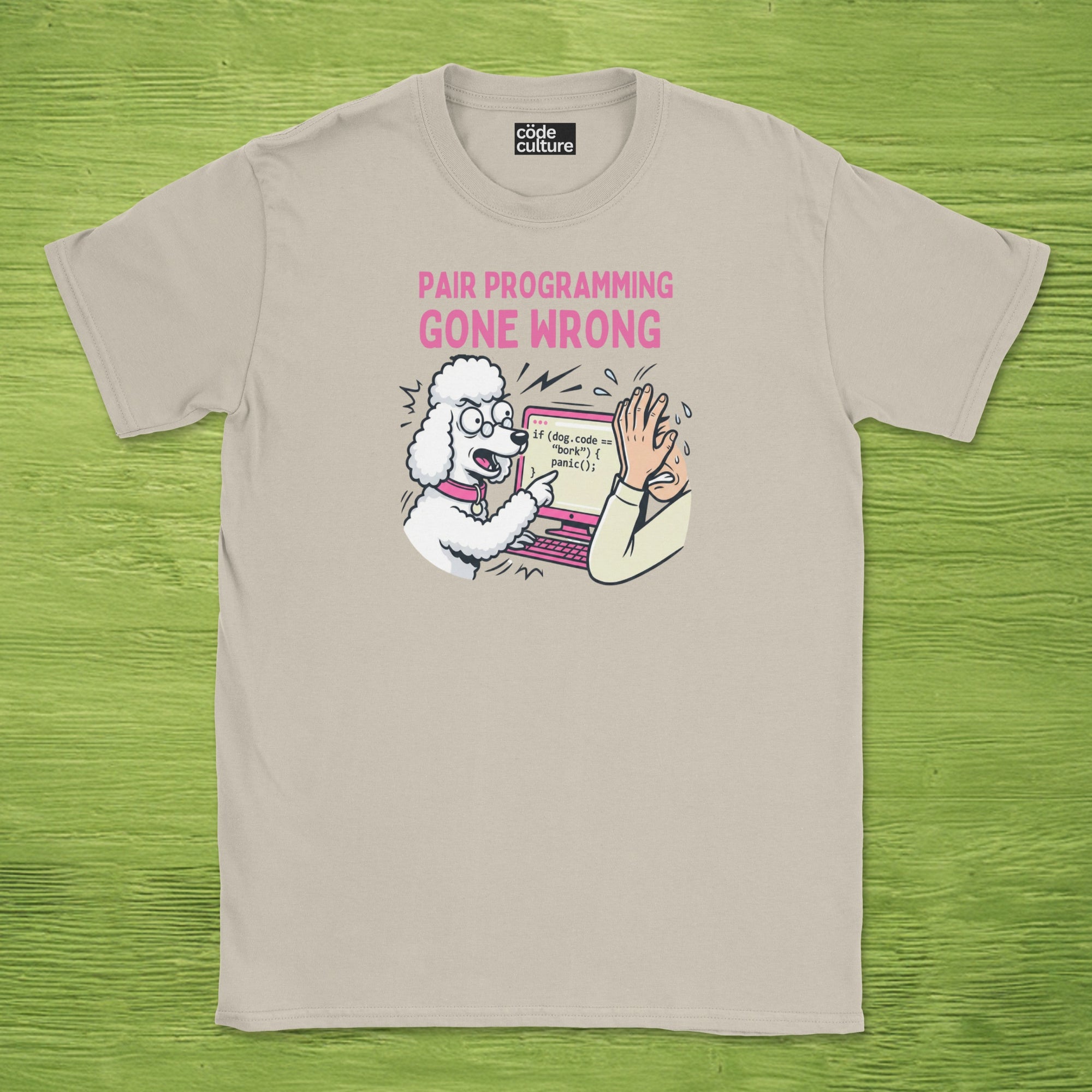 pair programming gone wrong poodle shirt