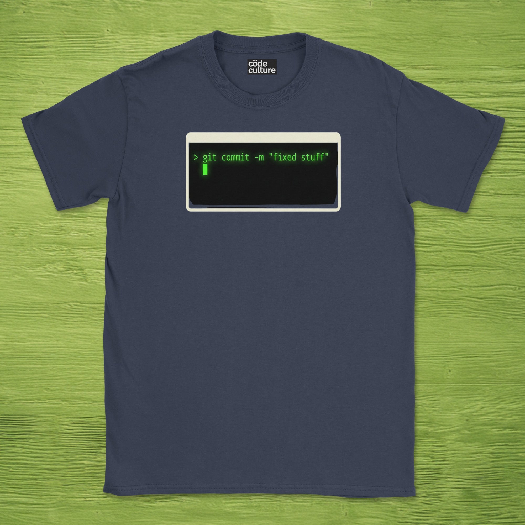 git commit -m "fixed stuff" shirt