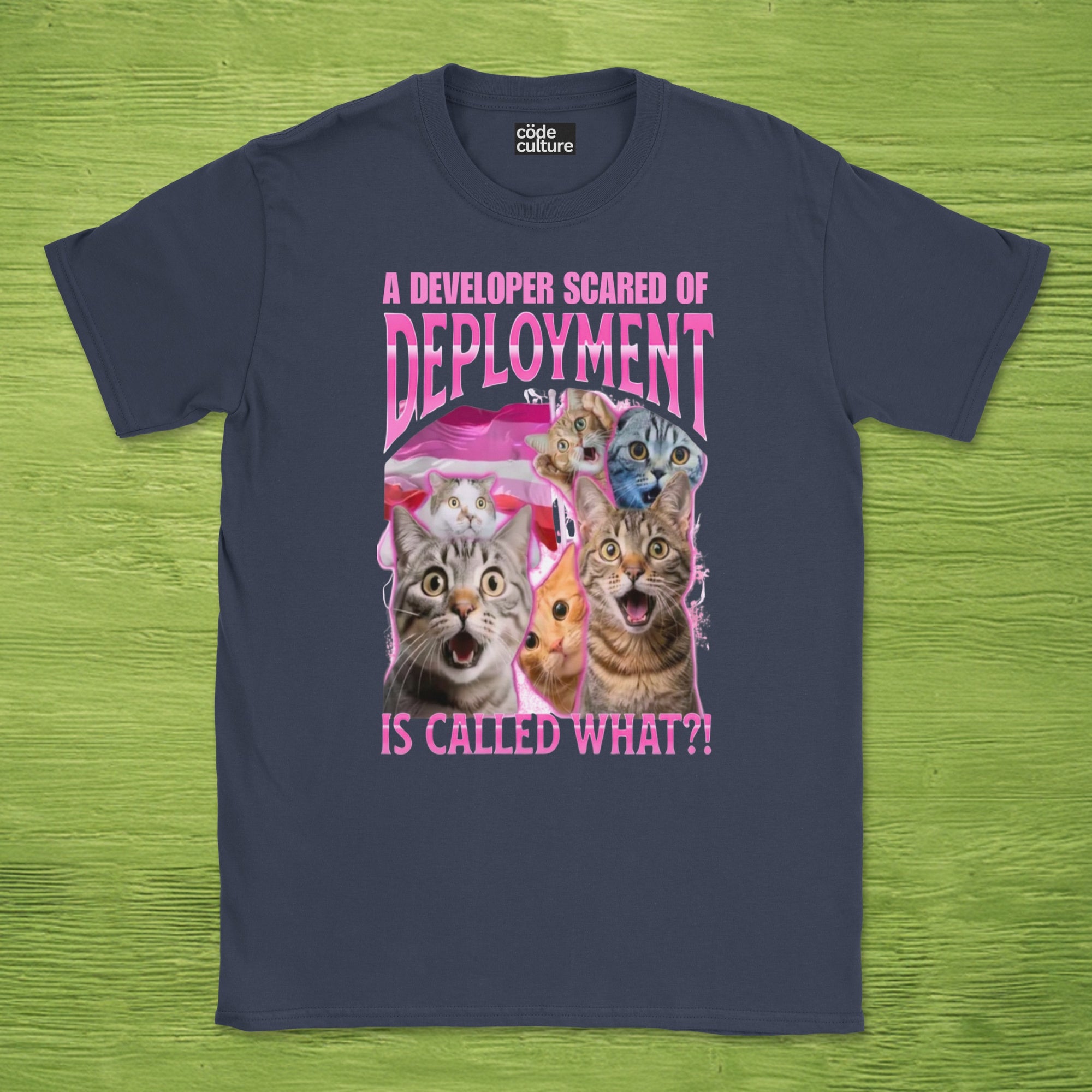 developer scared of deployment shirt