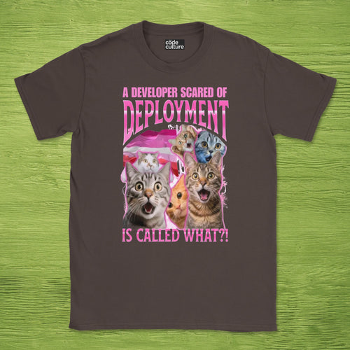 developer scared of deployment shirt
