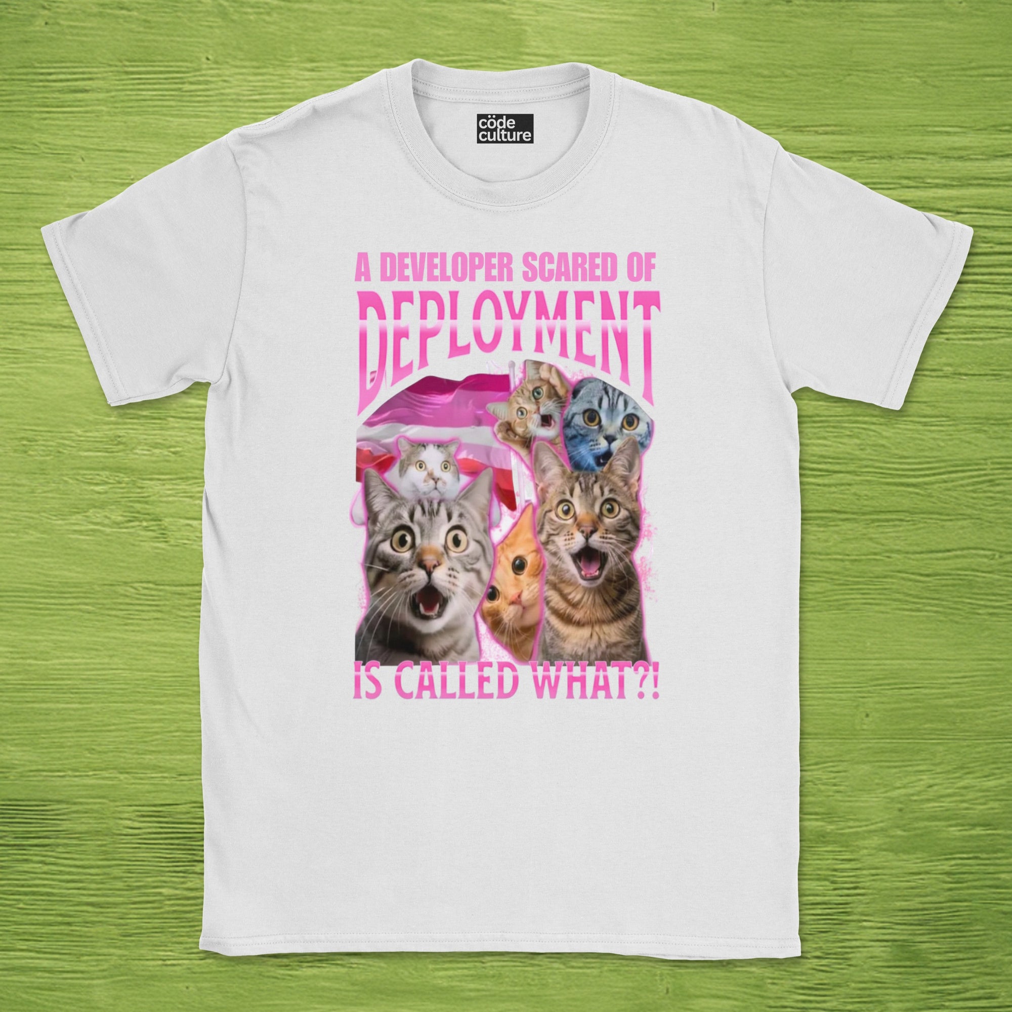 developer scared of deployment shirt