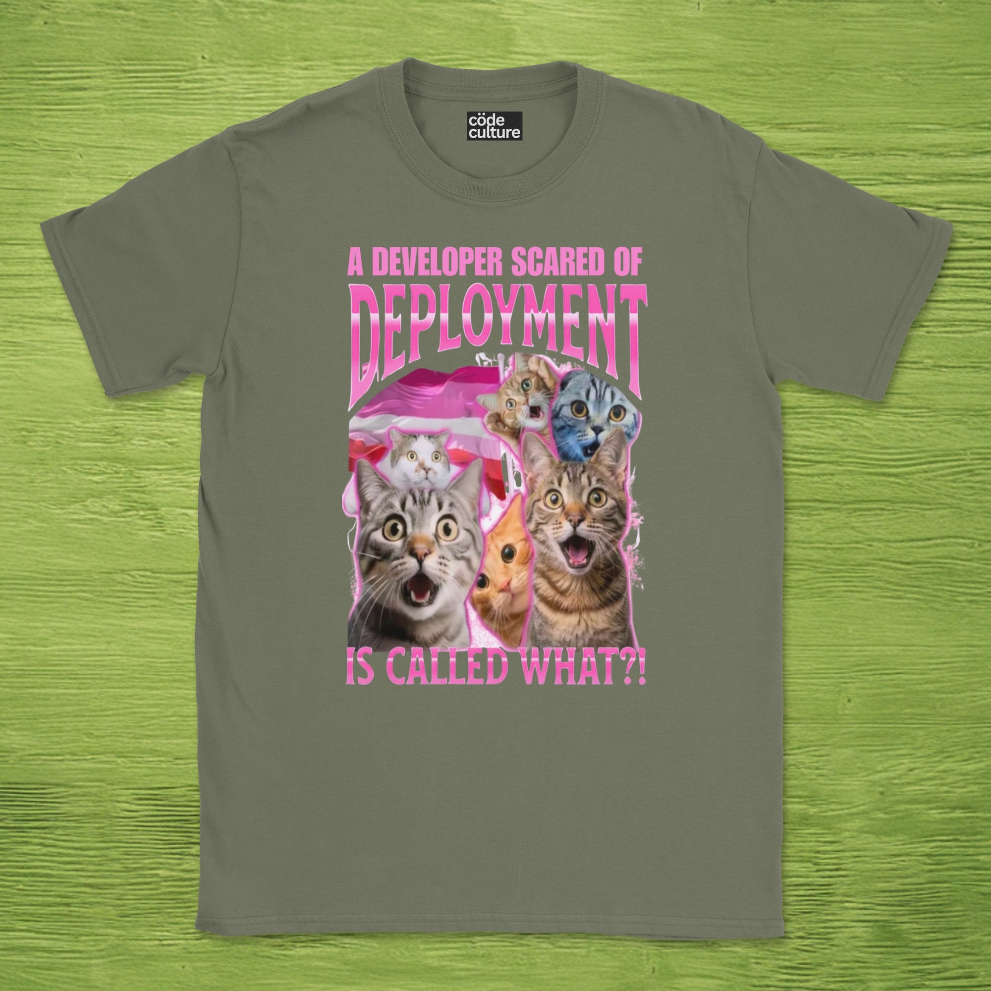 developer scared of deployment shirt