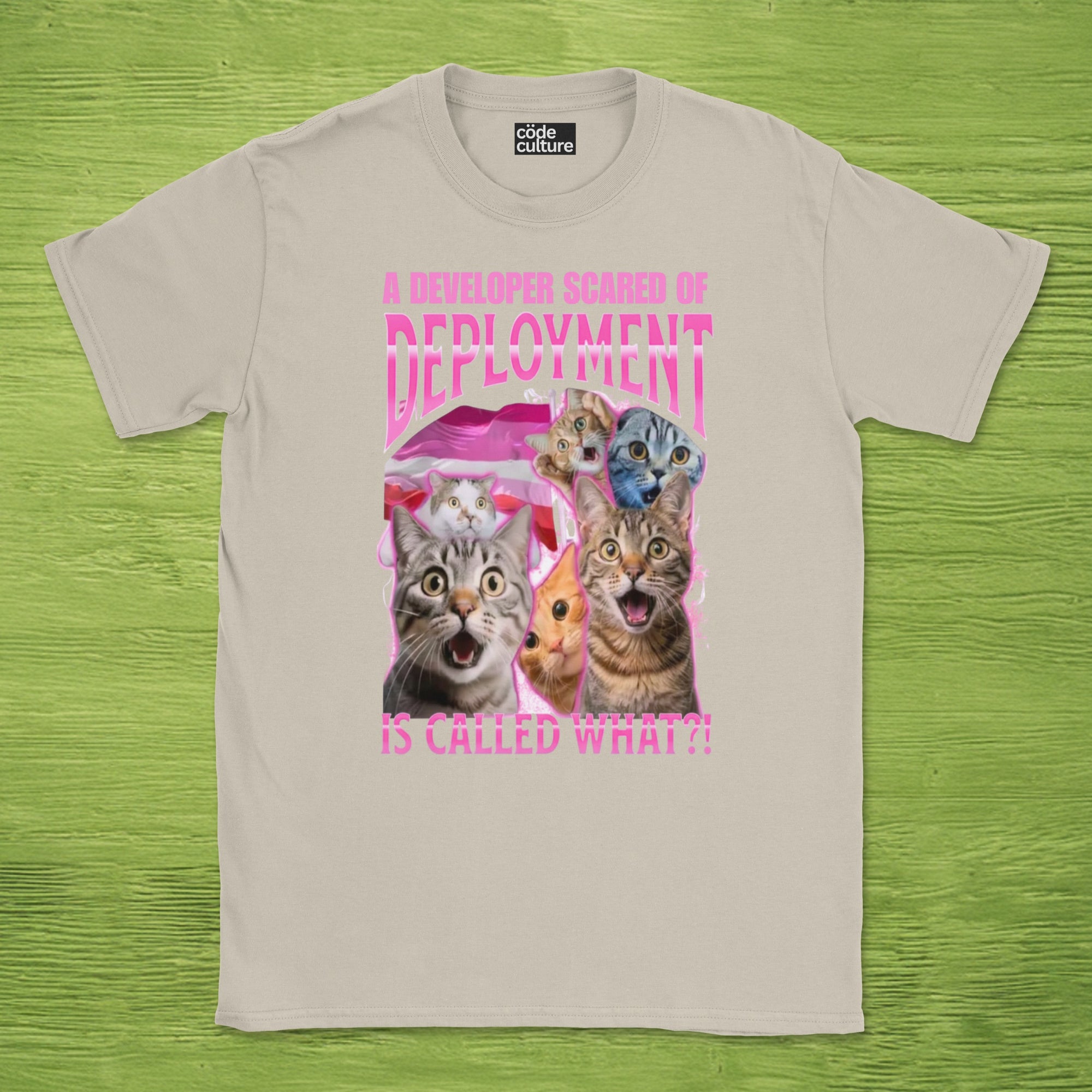 developer scared of deployment shirt