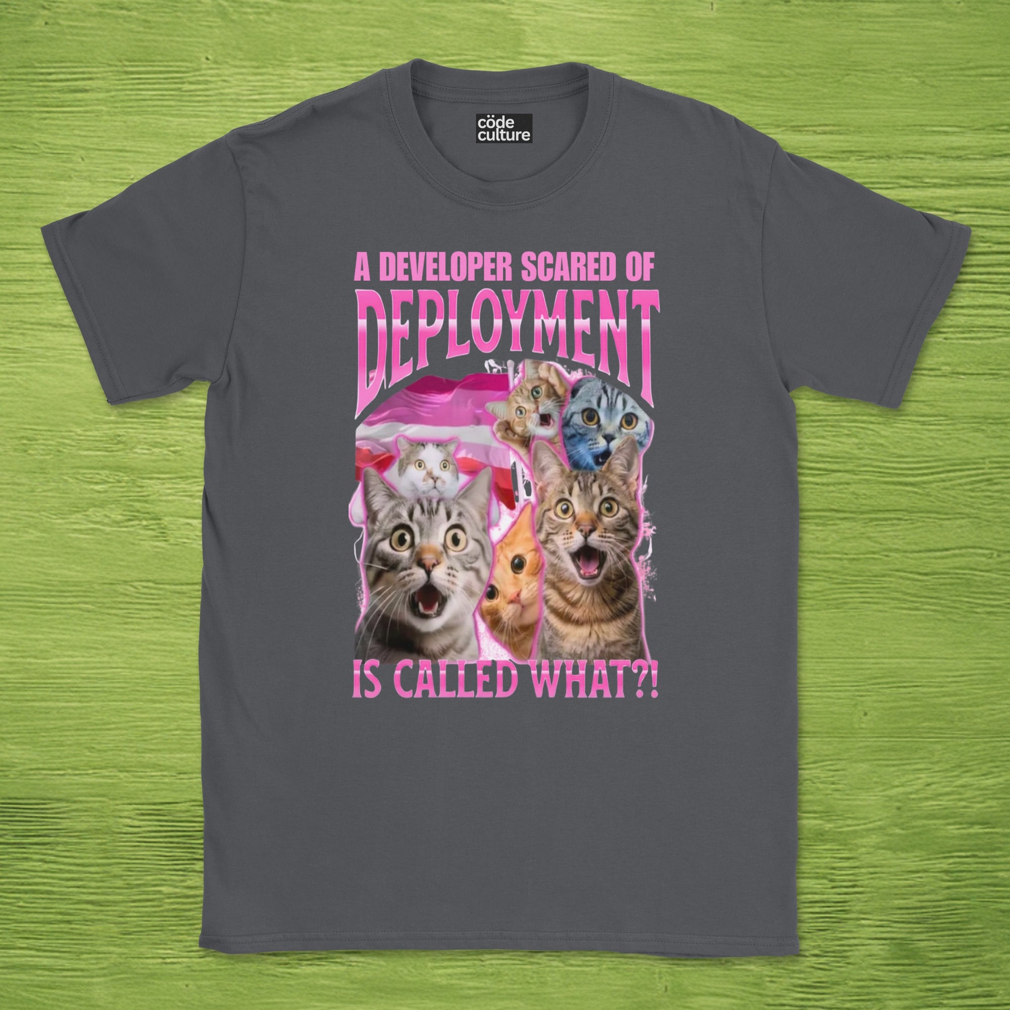 developer scared of deployment shirt