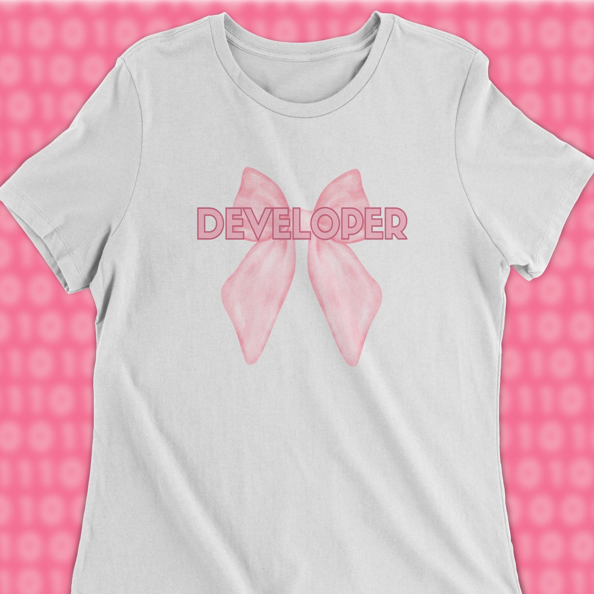 developer ribbon woman shirt