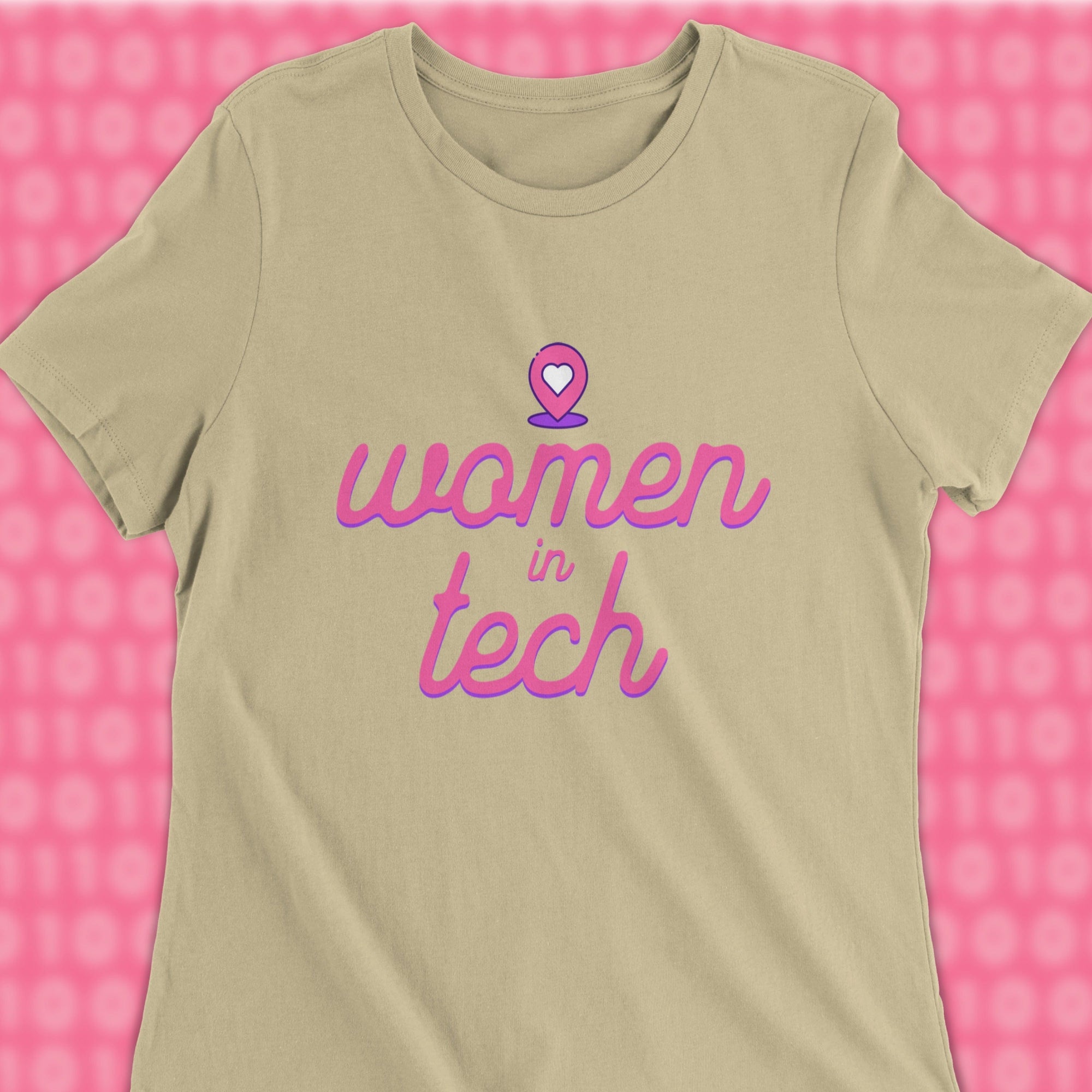 pink women in tech woman shirt