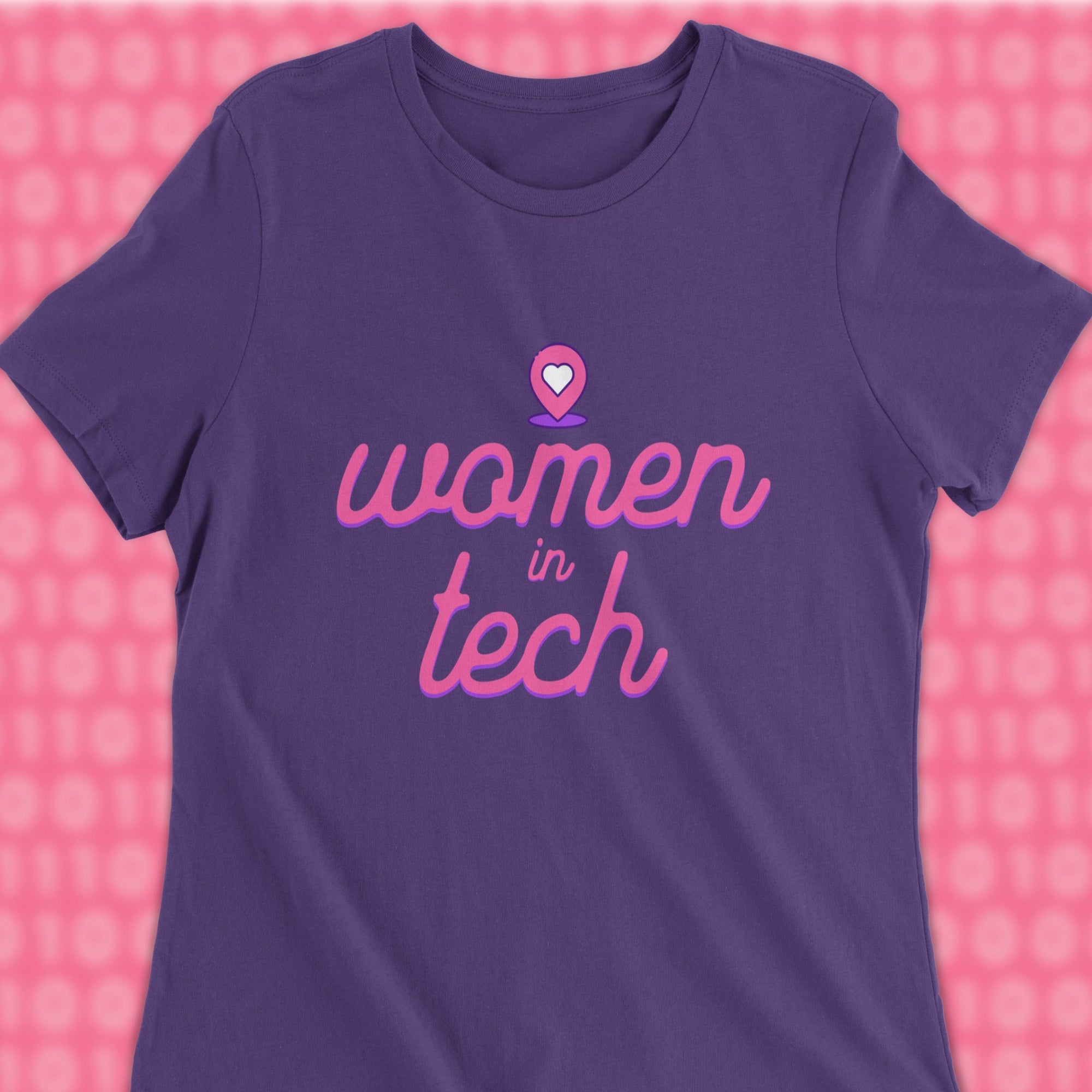 pink women in tech woman shirt