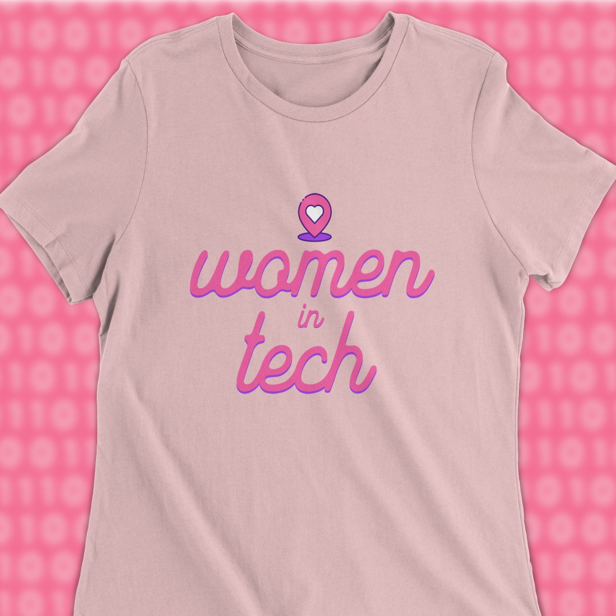 pink women in tech woman shirt