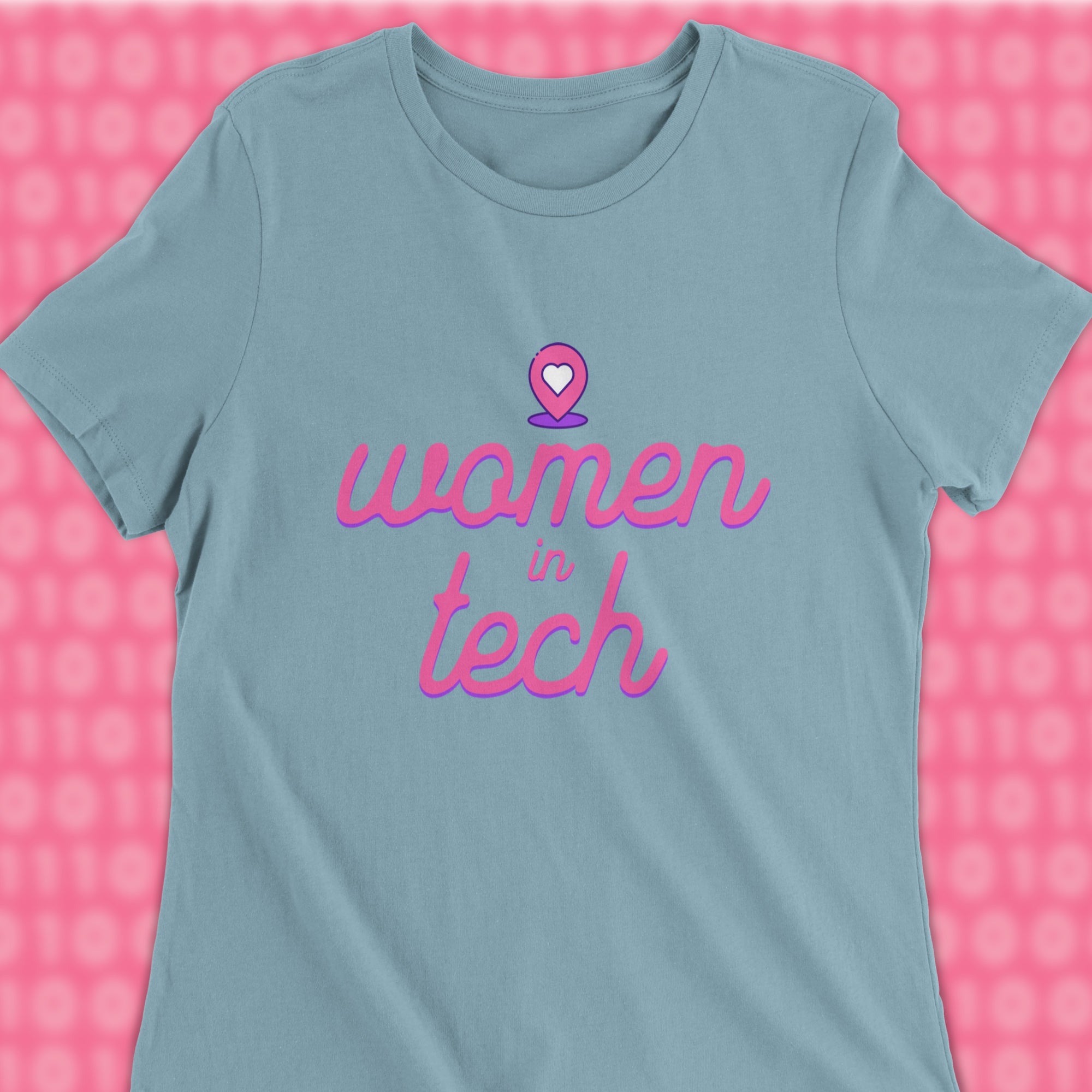 pink women in tech woman shirt