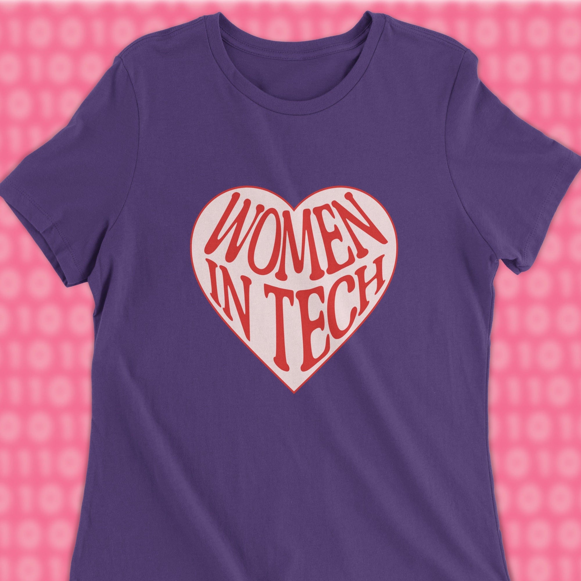 heart women in tech woman shirt