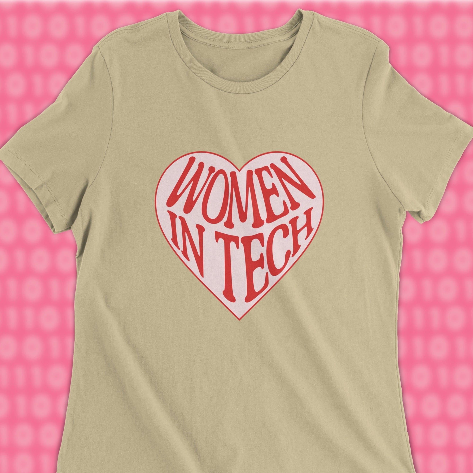 heart women in tech woman shirt