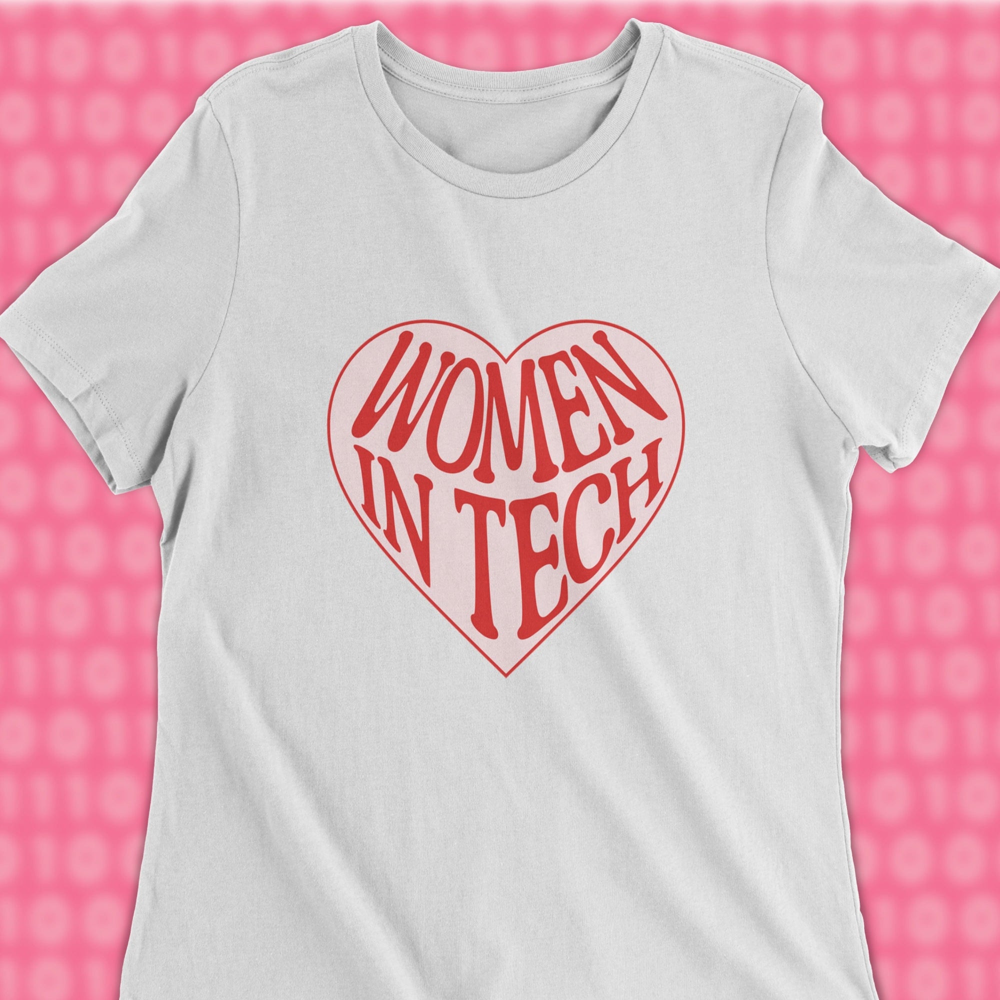heart women in tech woman shirt