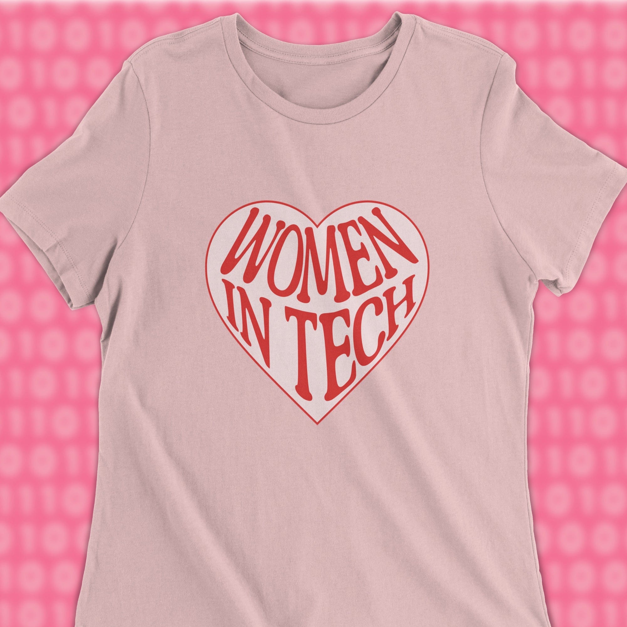 heart women in tech woman shirt