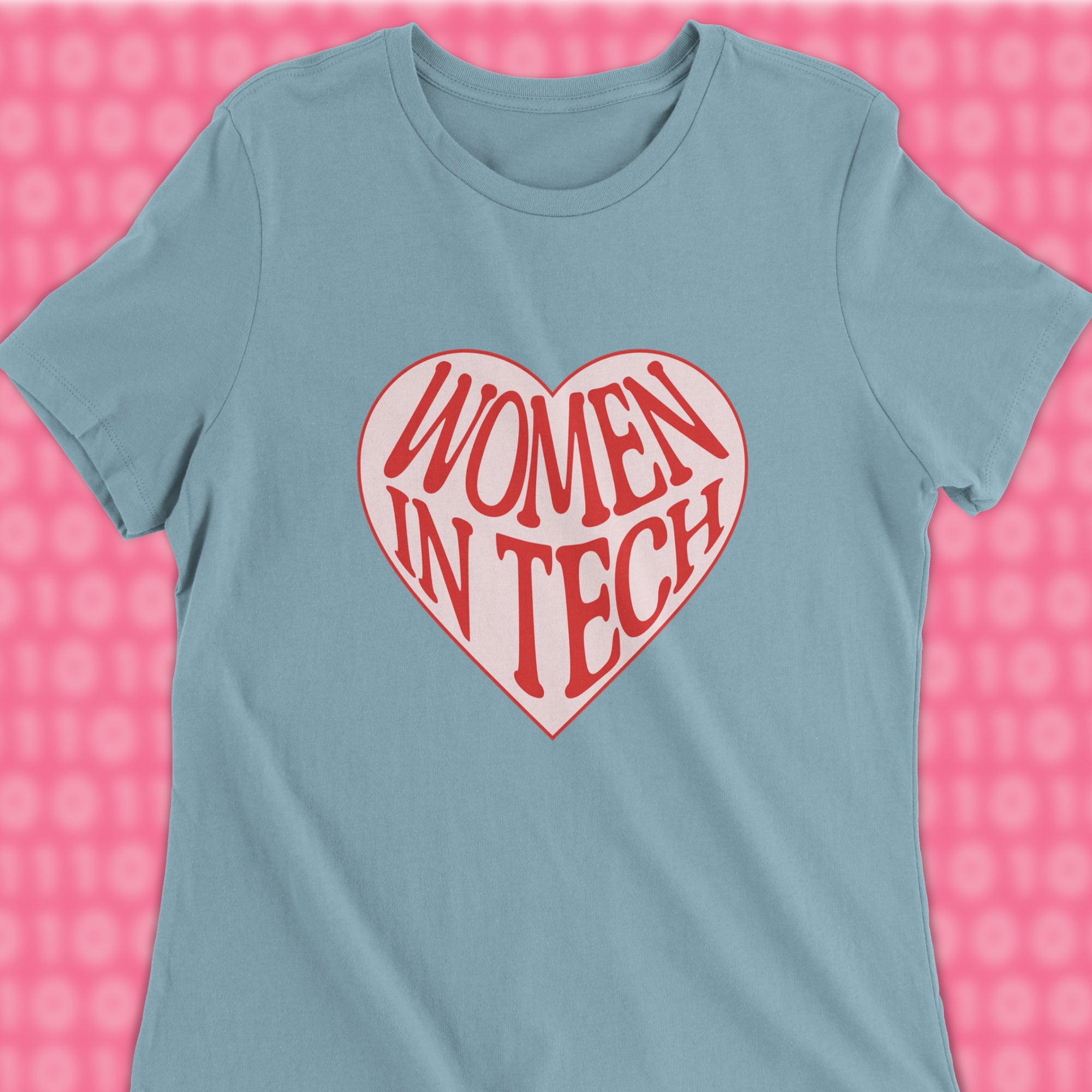 heart women in tech woman shirt