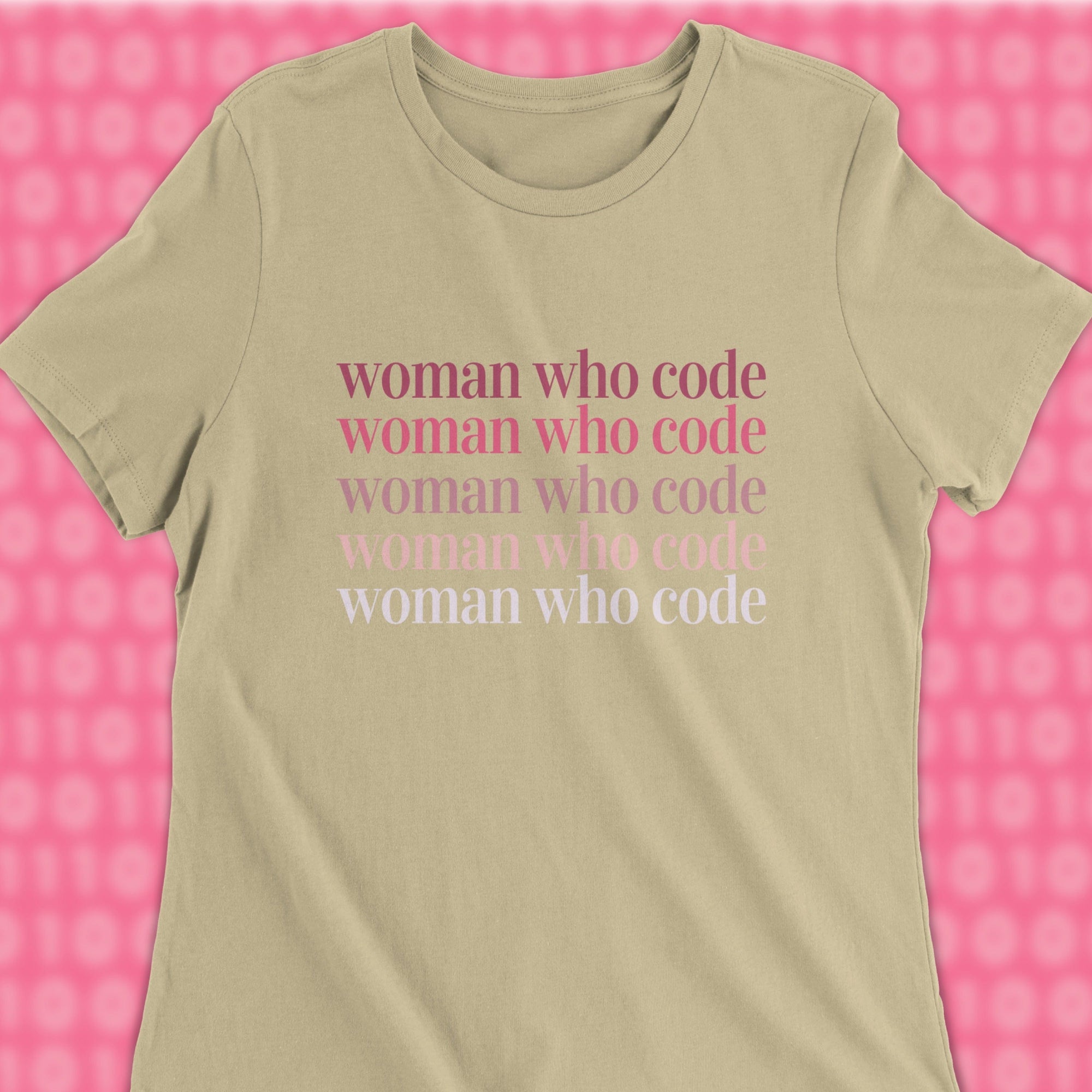 woman who code gradient woman shirt