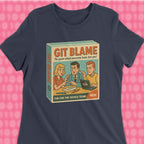 Code Culture git blame game woman shirt funny programmer T-Shirt in S — Code Culture developer clothing