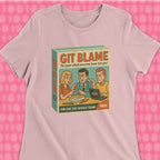 Code Culture git blame game woman shirt funny programmer T-Shirt in S — Code Culture developer clothing