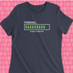 Code Culture thinking loading woman shirt funny programmer T-Shirt in S — Code Culture developer clothing