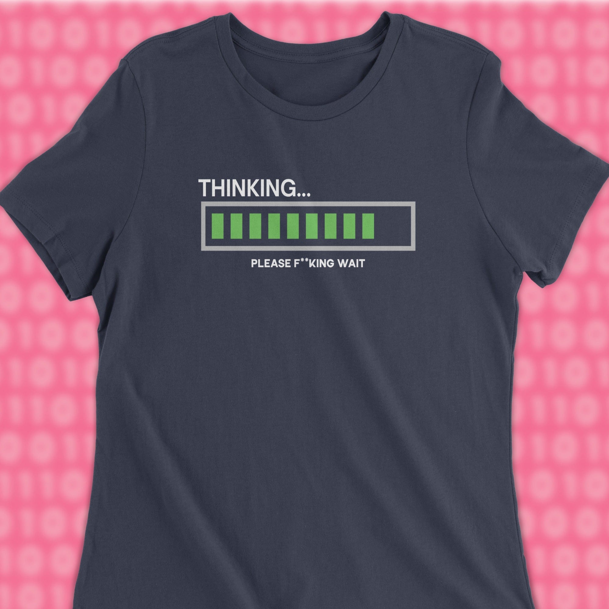 thinking loading woman shirt