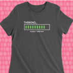 Code Culture thinking loading woman shirt funny programmer T-Shirt in S — Code Culture developer clothing