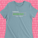 Code Culture thinking loading woman shirt funny programmer T-Shirt in S — Code Culture developer clothing
