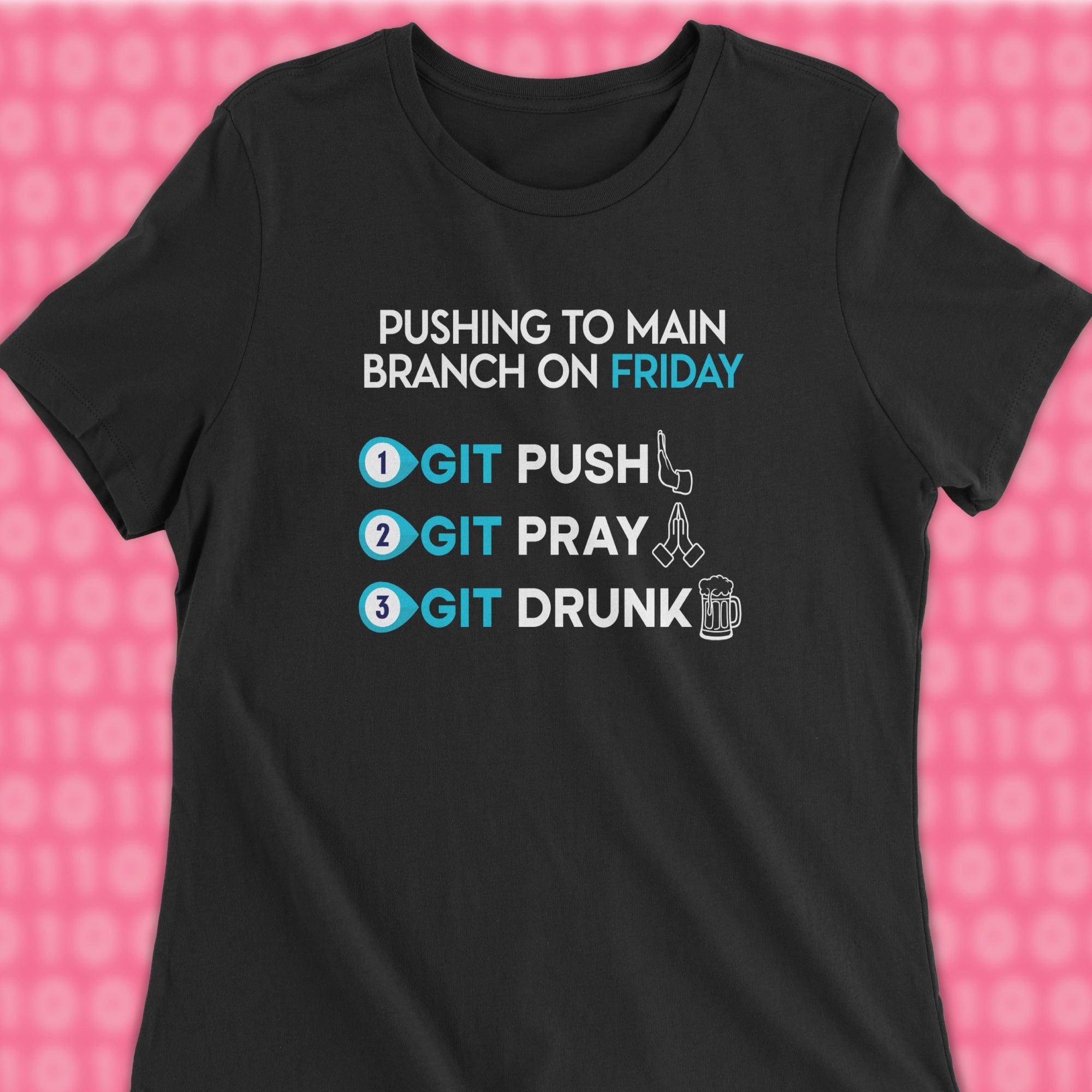 pushing to main branch on friday woman shirt
