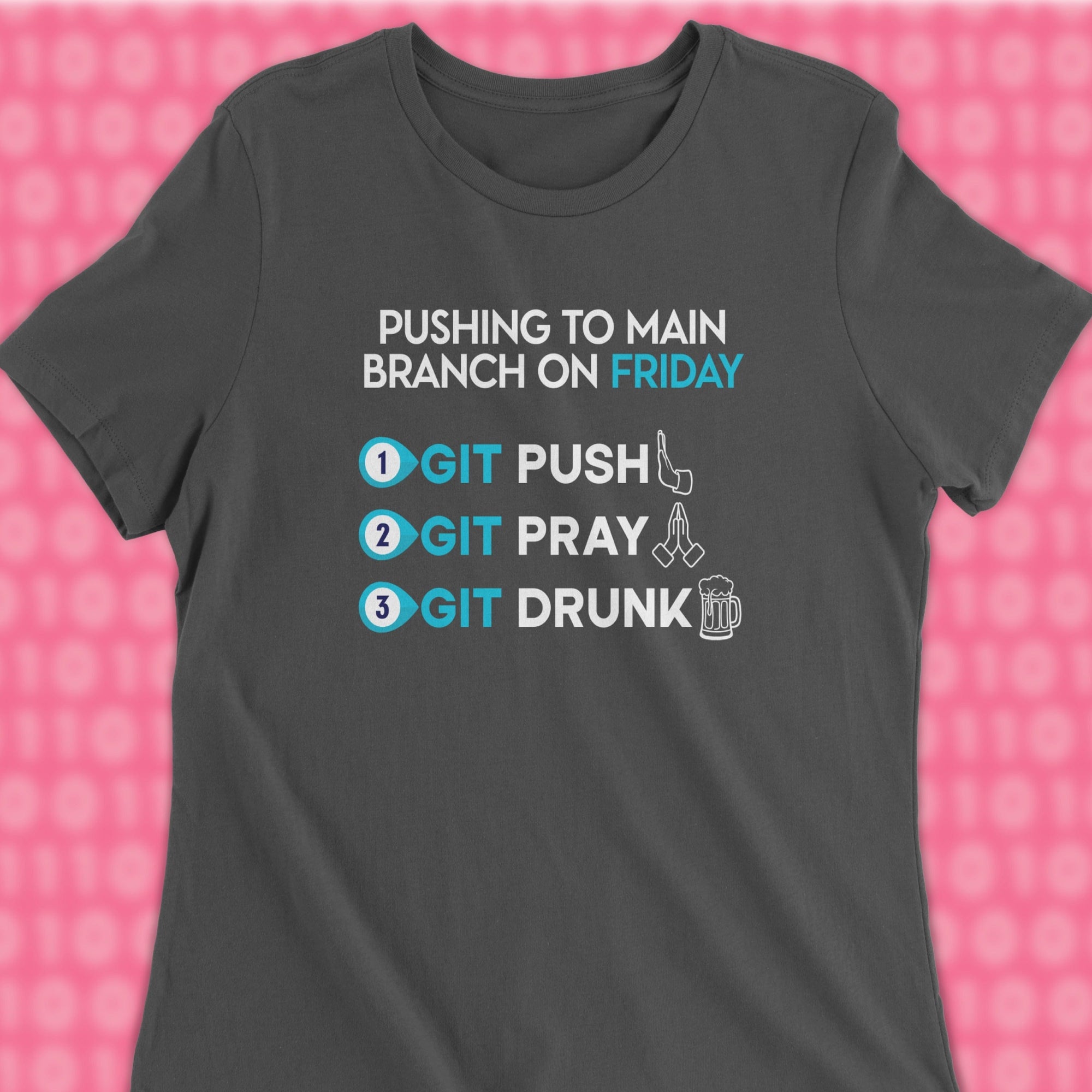 pushing to main branch on friday woman shirt