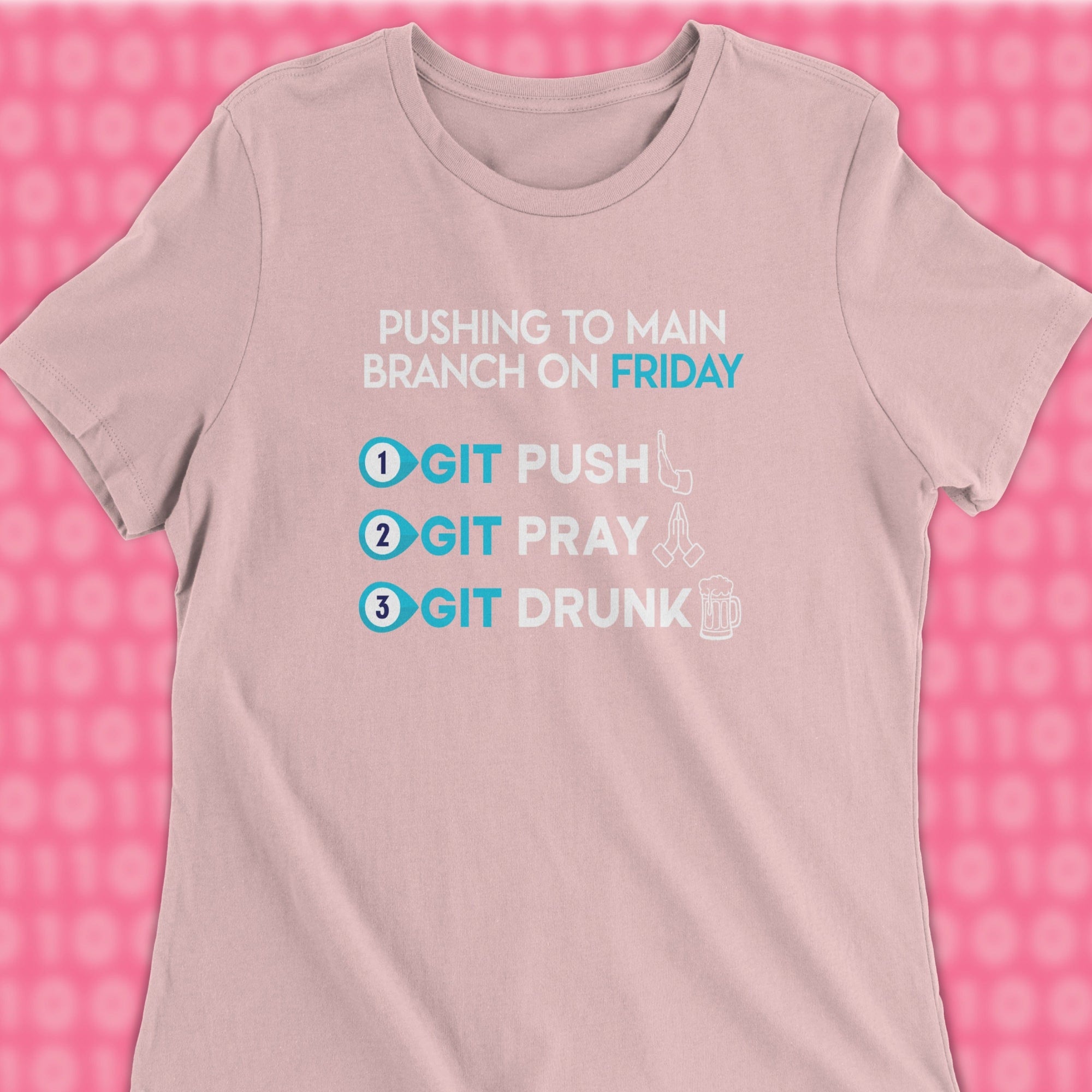 pushing to main branch on friday woman shirt