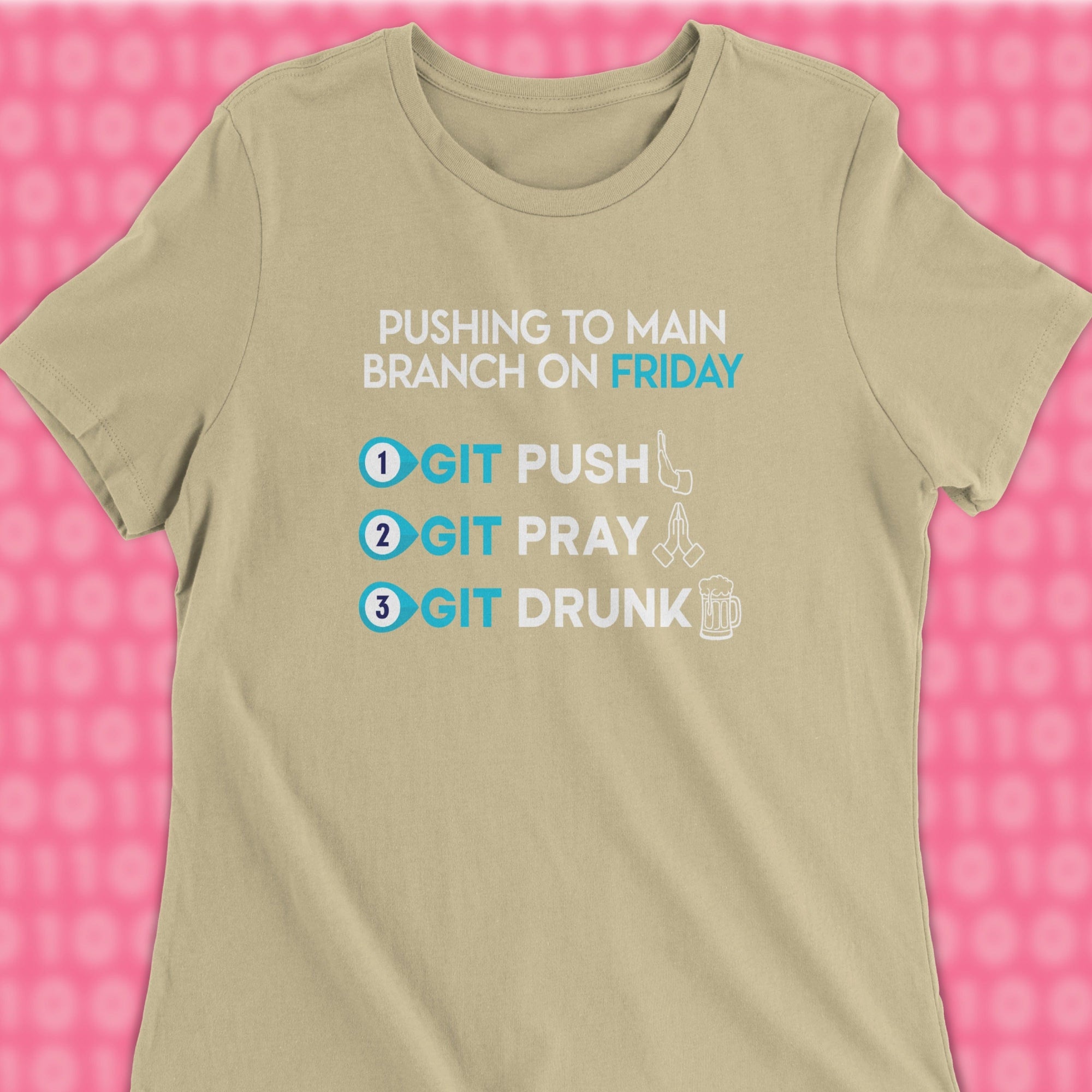 pushing to main branch on friday woman shirt