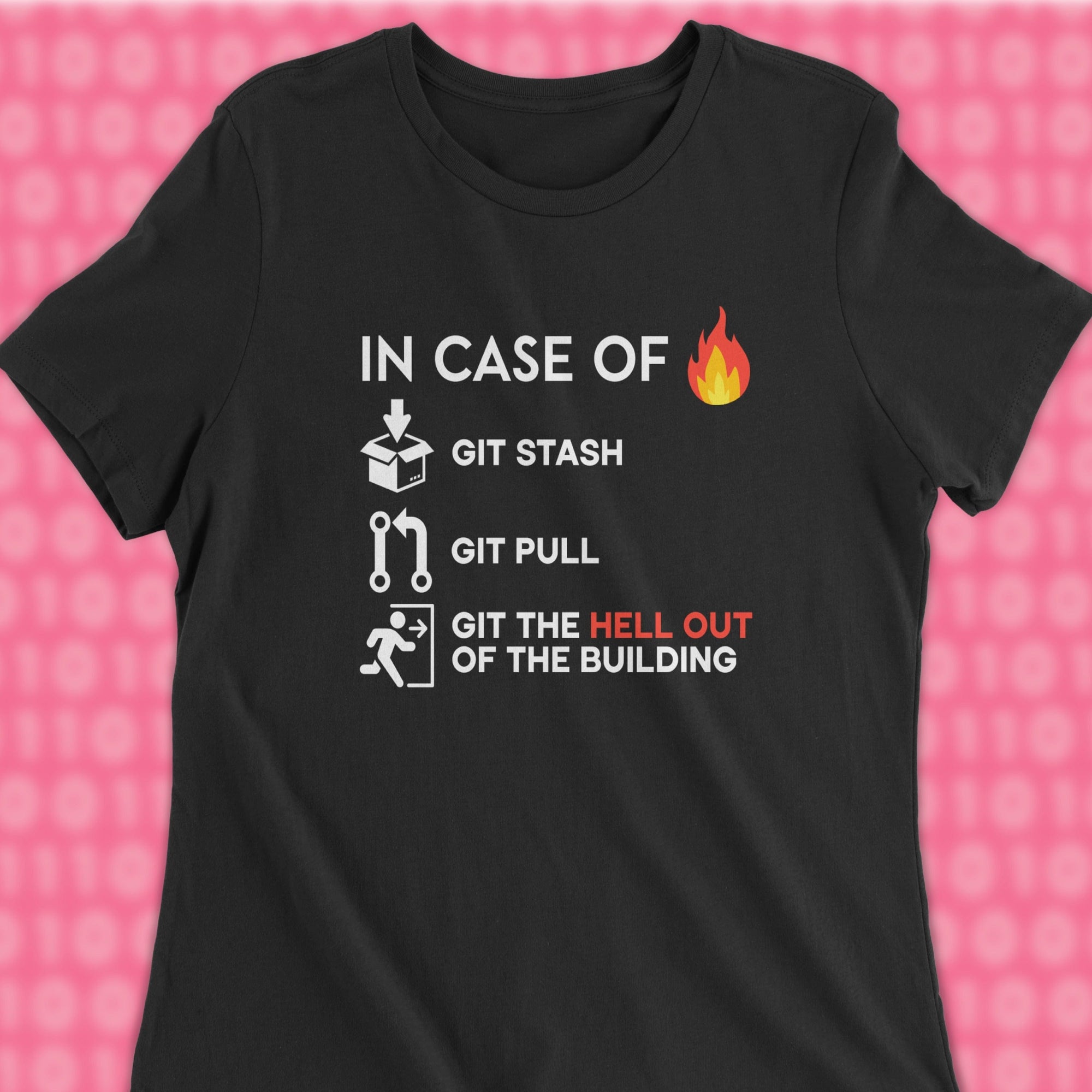git the hell out of the building woman shirt