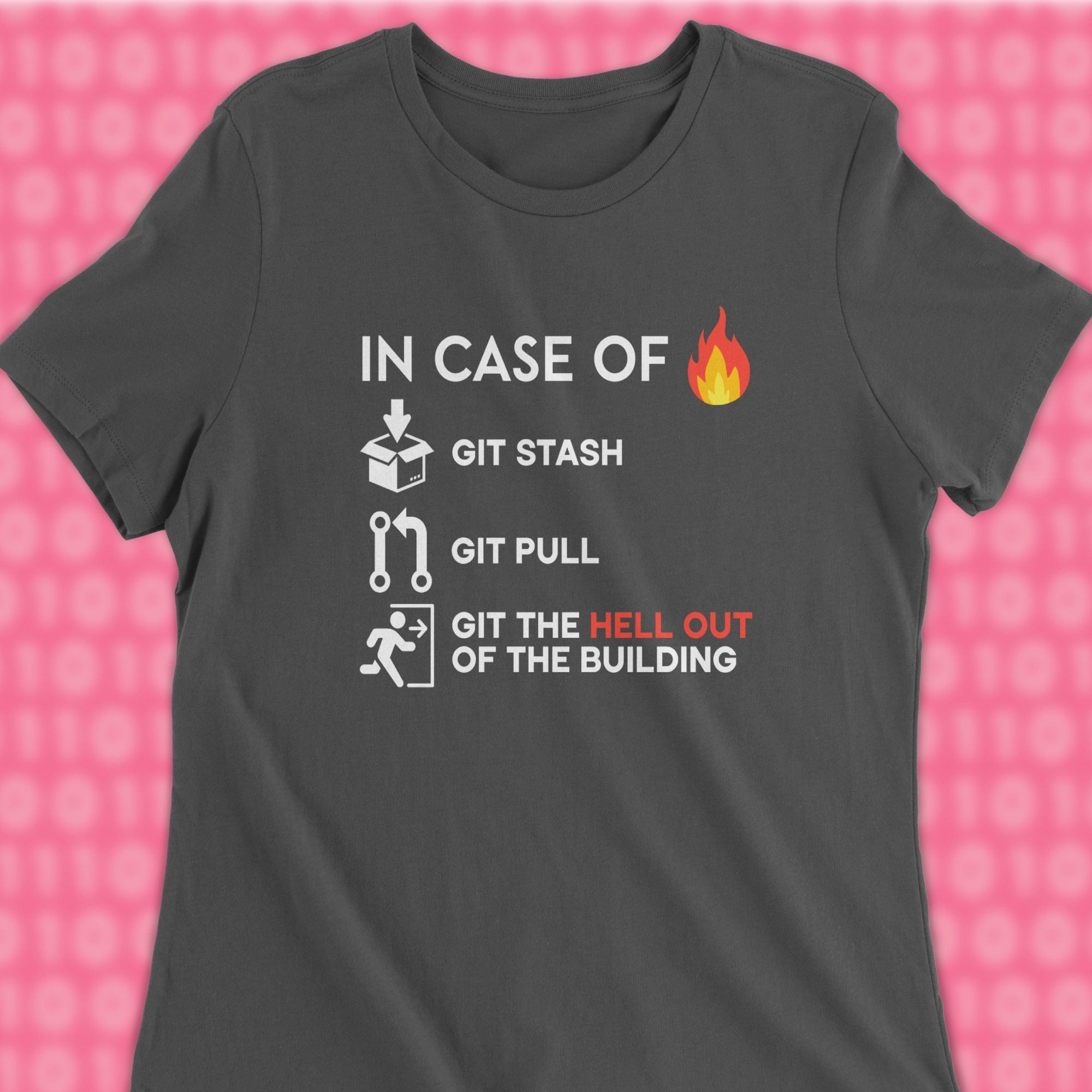 git the hell out of the building woman shirt