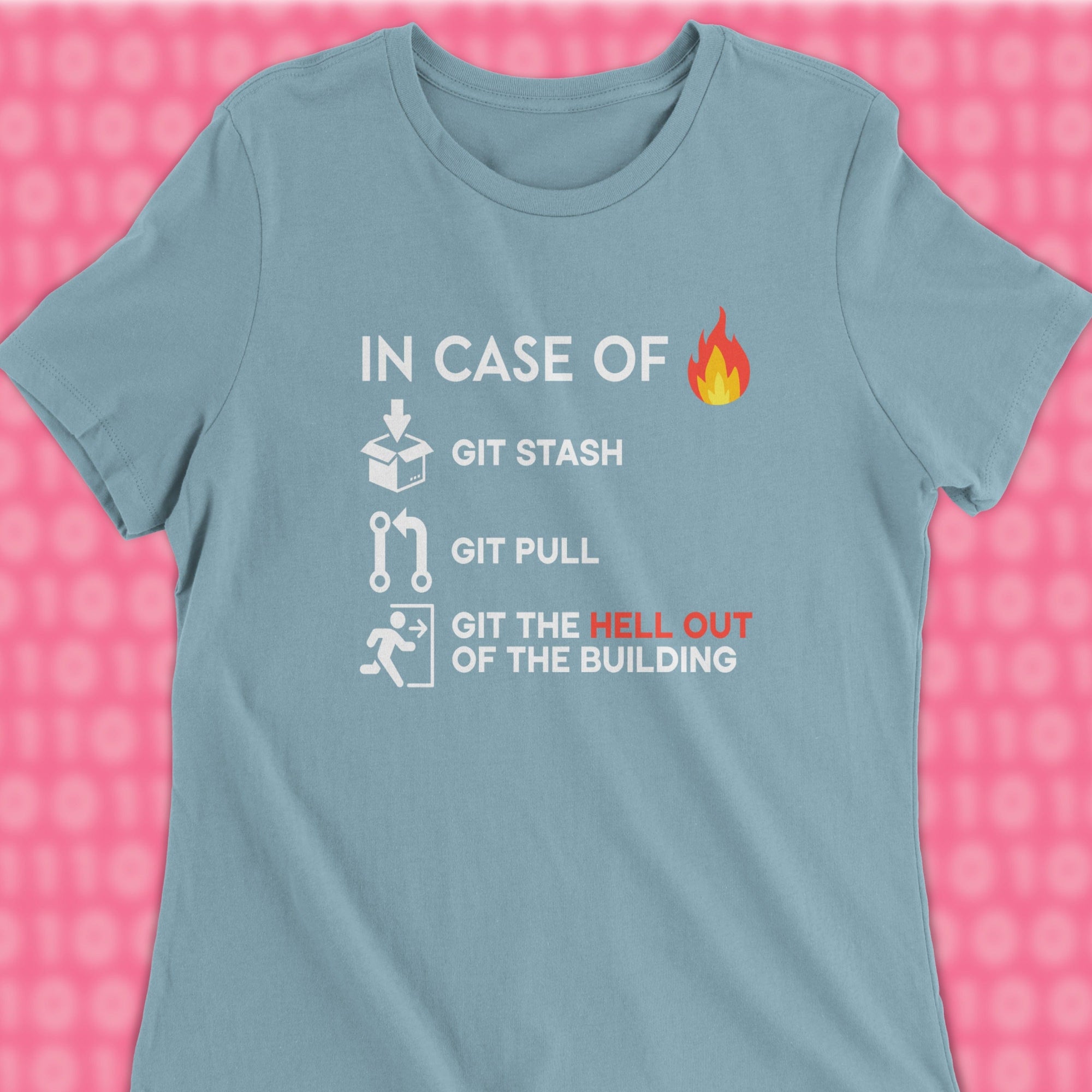 git the hell out of the building woman shirt