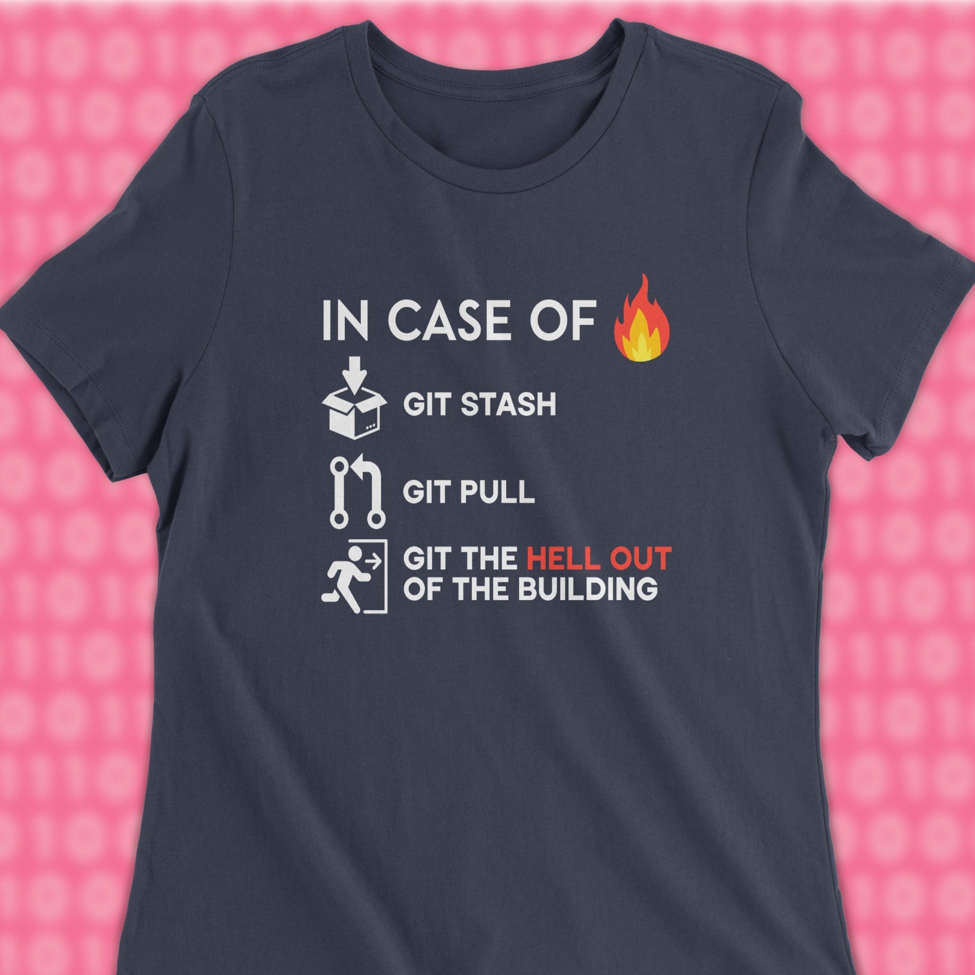git the hell out of the building woman shirt