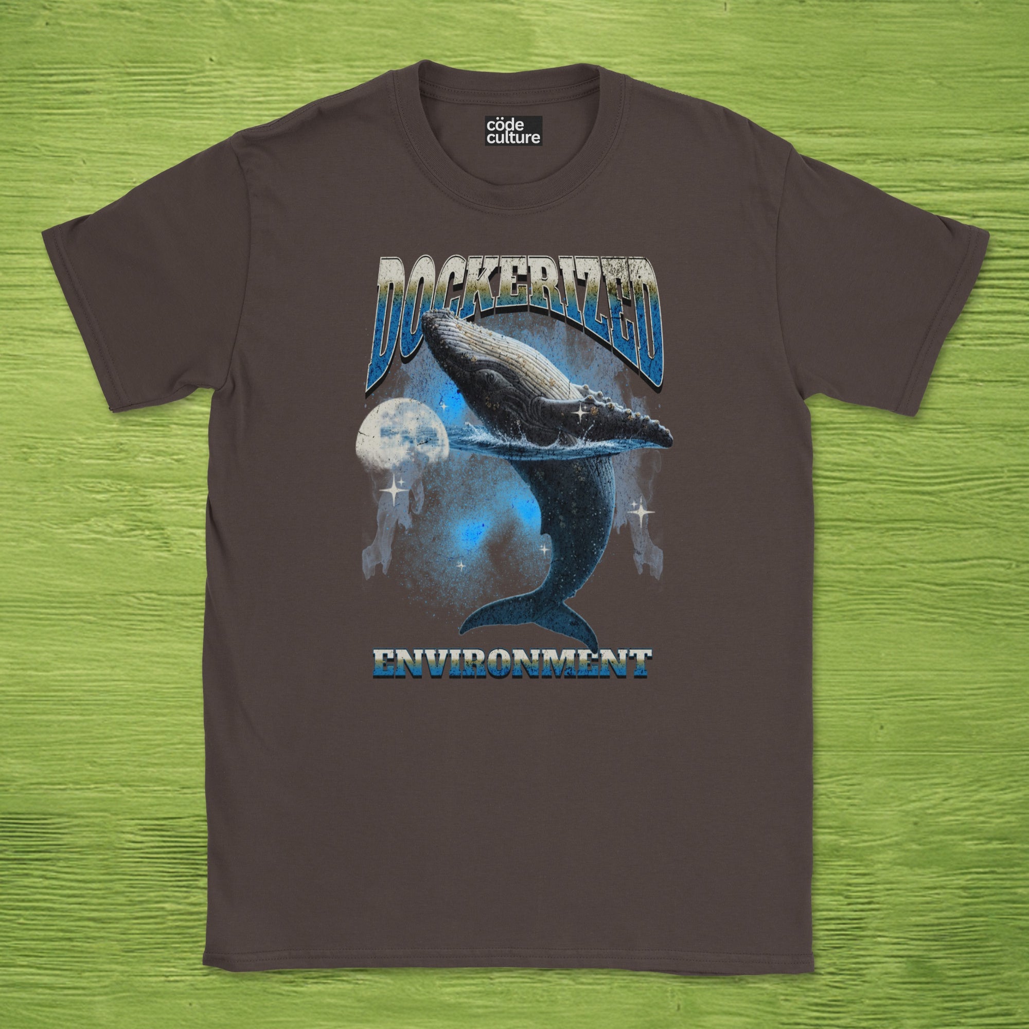 dockerized environment whale shirt