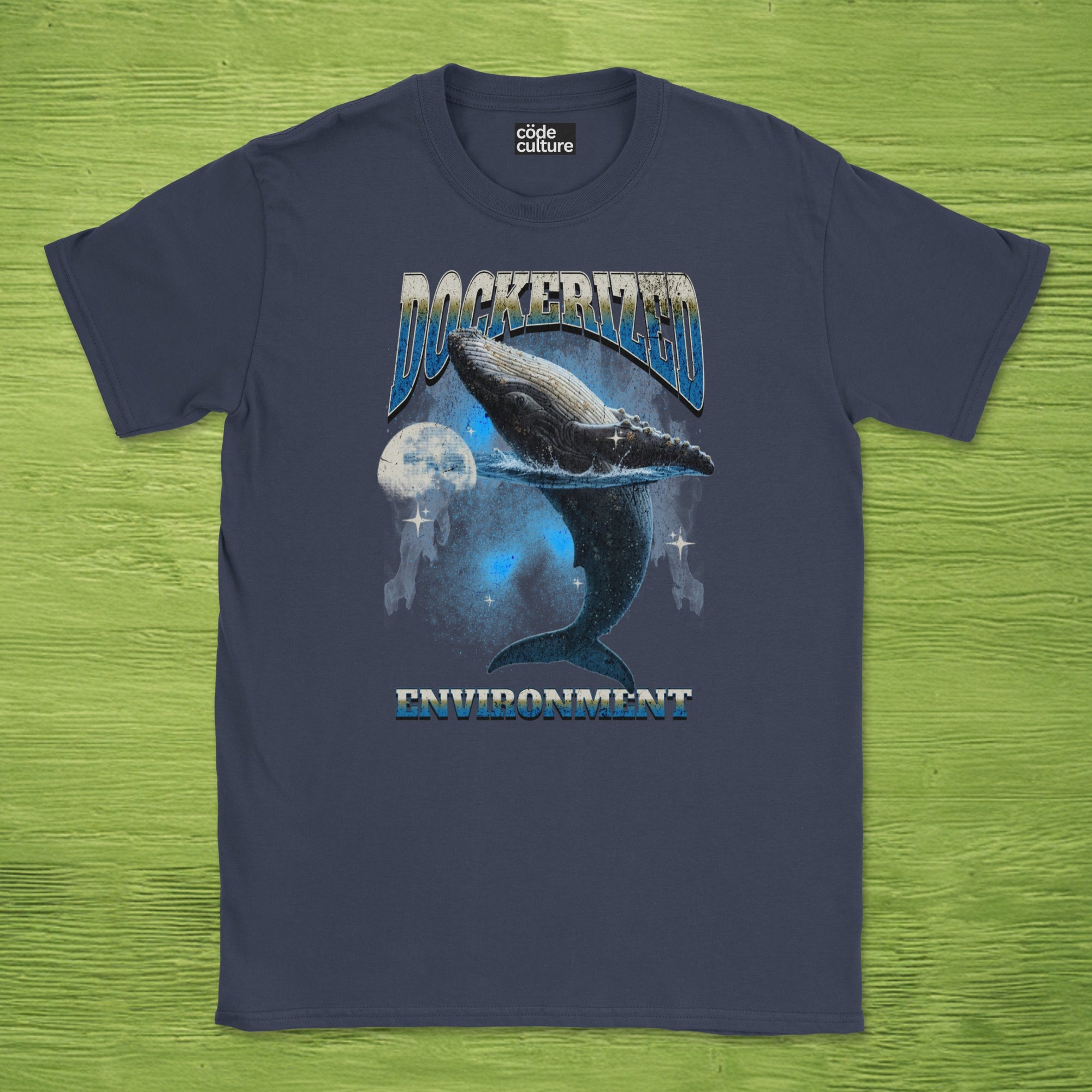 dockerized environment whale shirt
