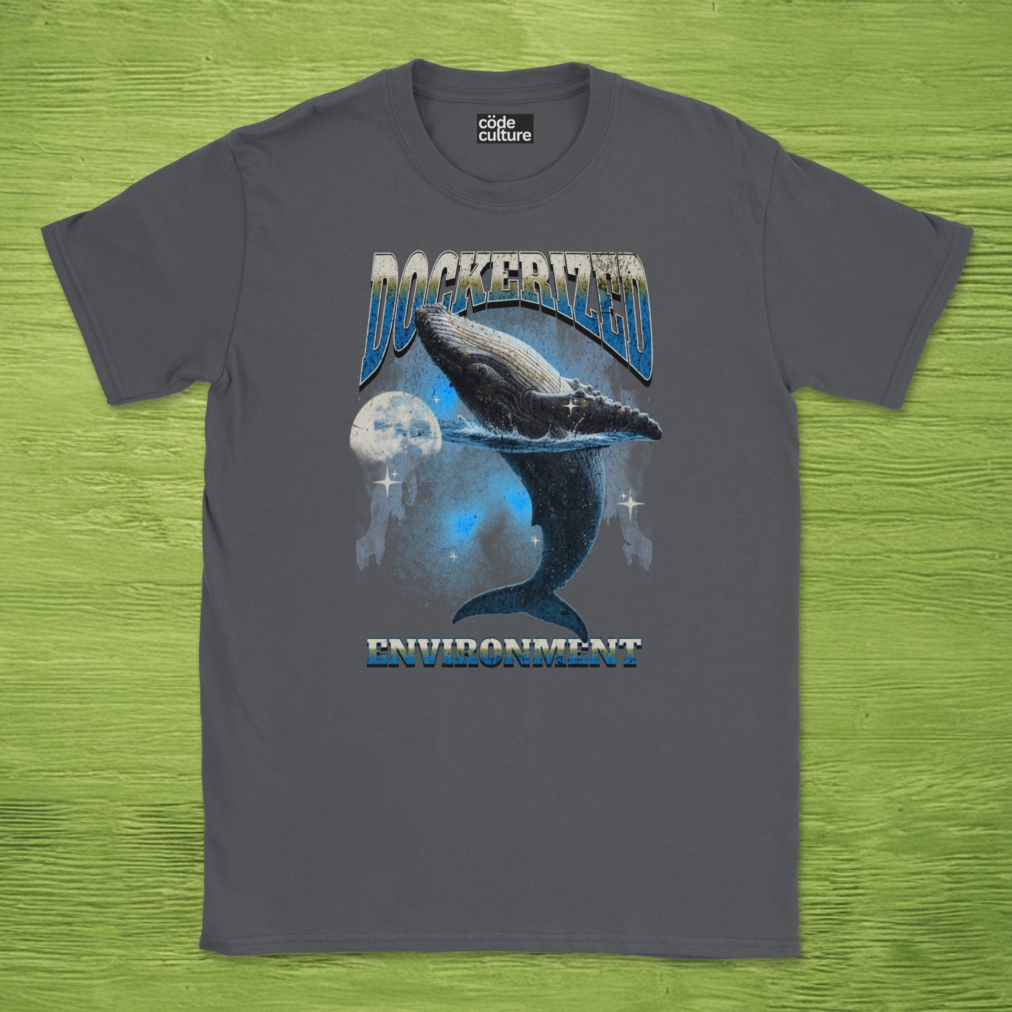 dockerized environment whale shirt