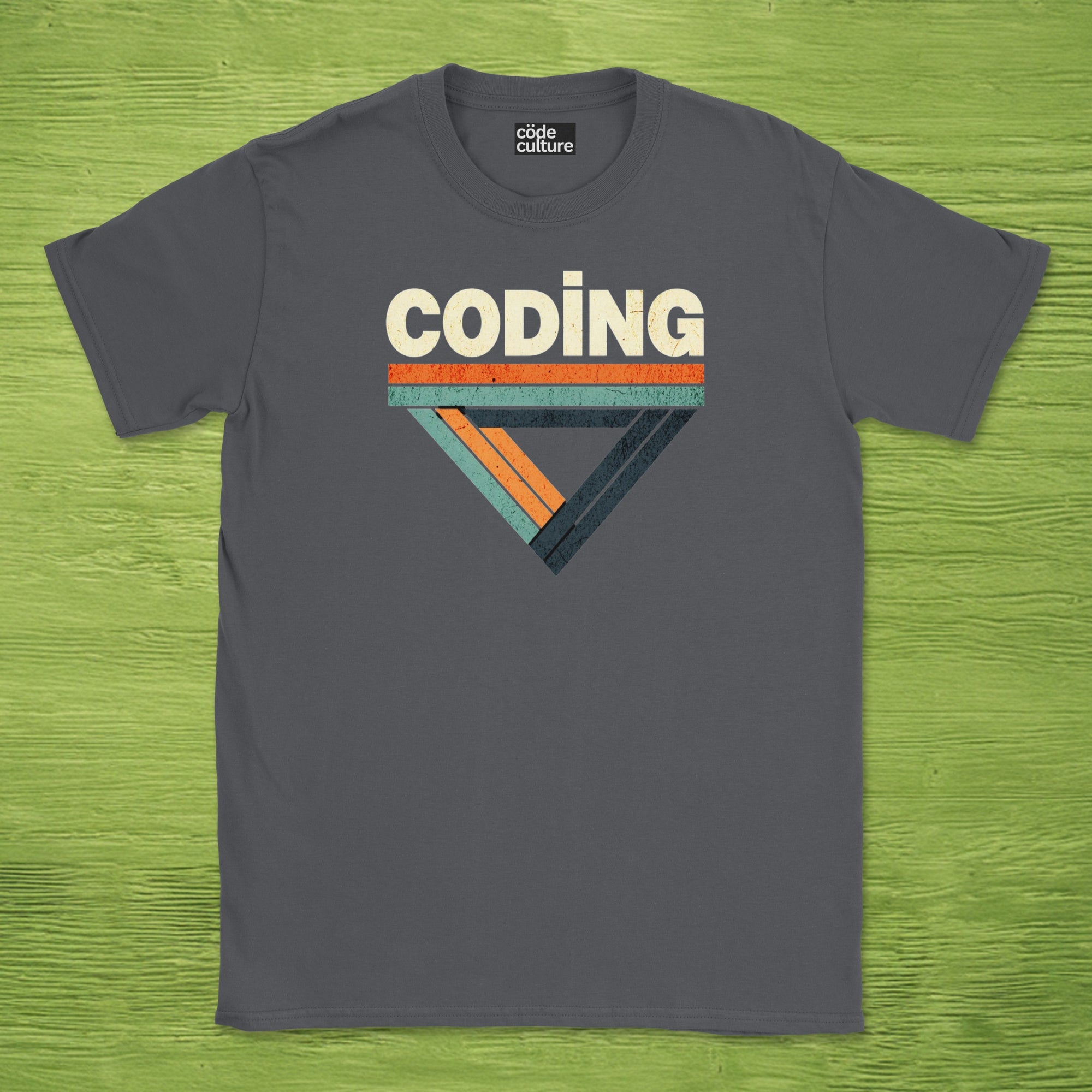 coding retro text shirt