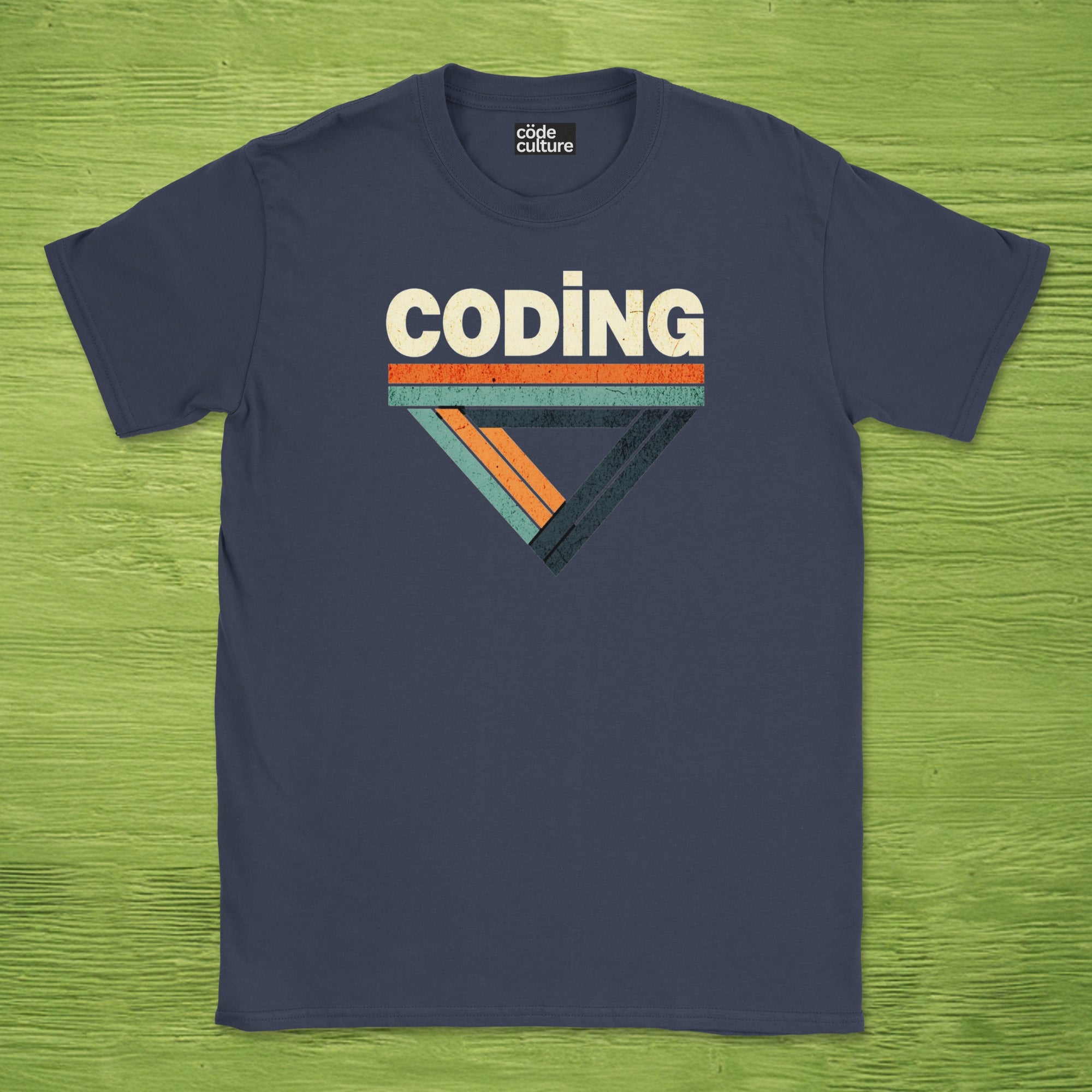 coding retro text shirt
