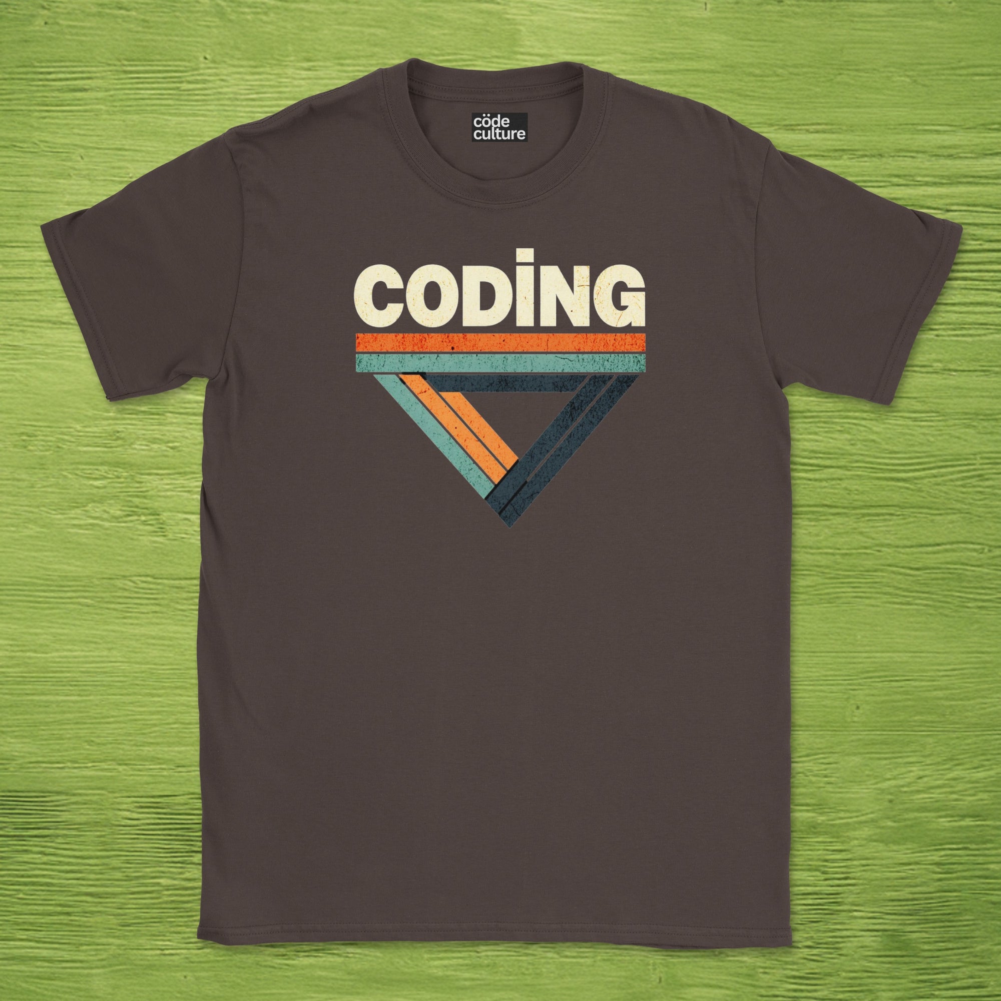 coding retro text shirt