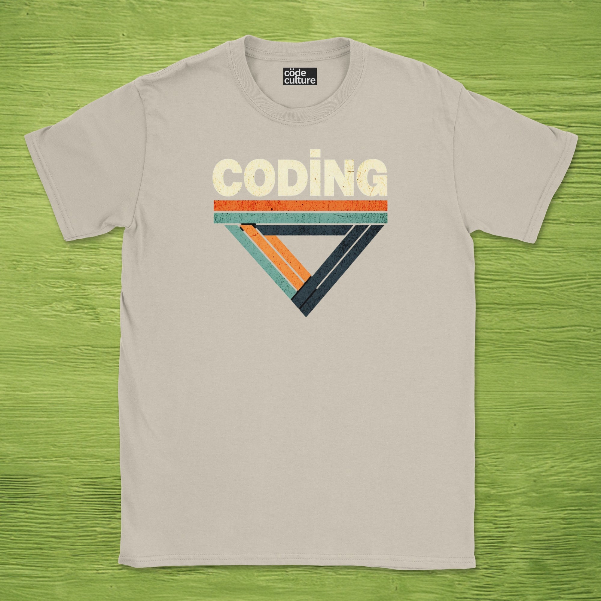 coding retro text shirt